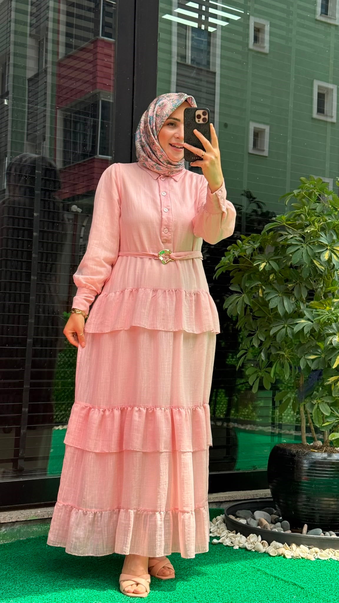 5312 MENEKŞE ELBİSE PEMBE 