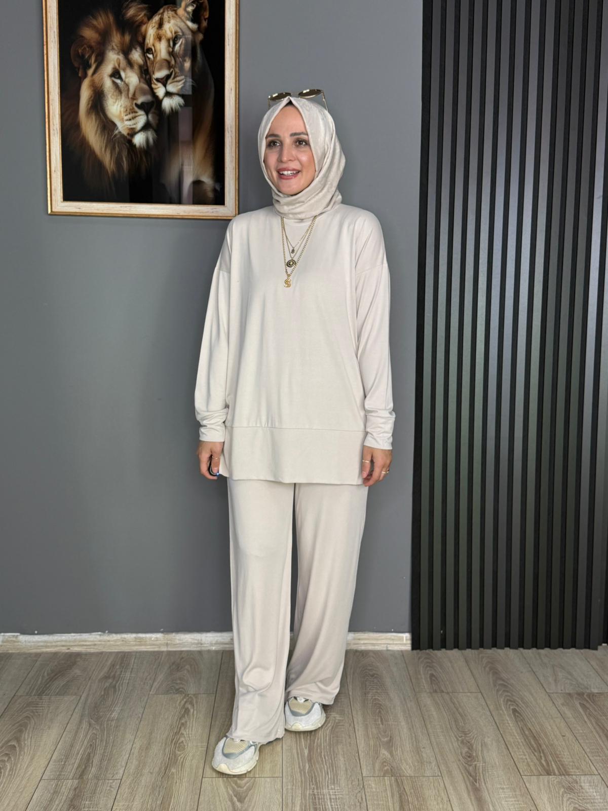 5715 OYSHO KUMAŞ TAKIM KREM 