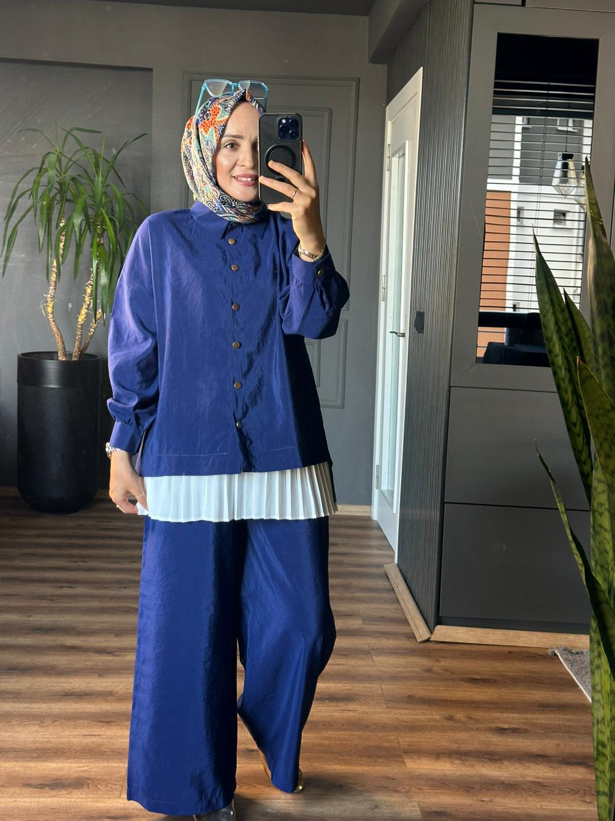 5779 SOFİA LACİVERT TAKIM 