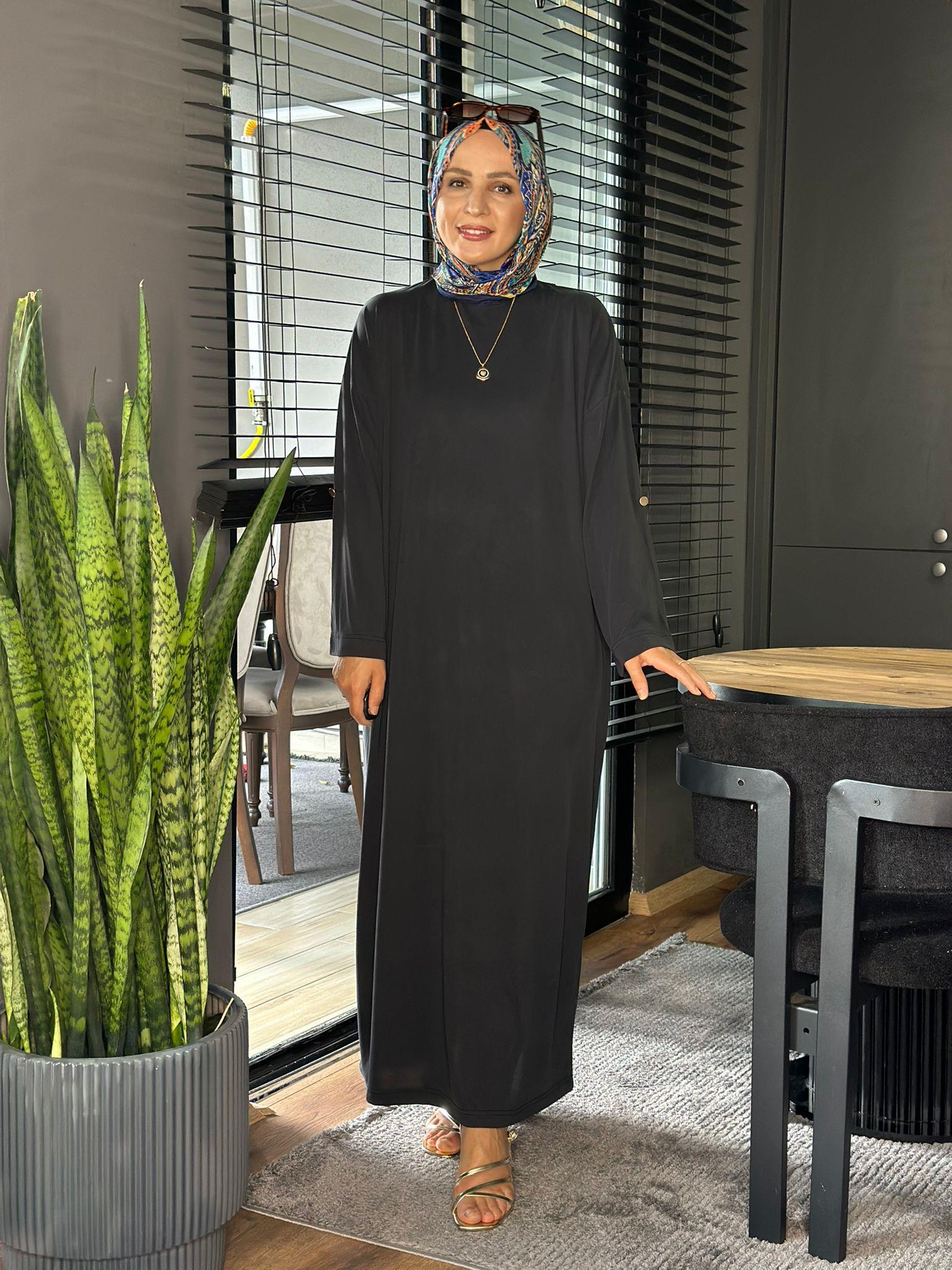 5991 İNCE OYSHO ELBİSE SİYAH 