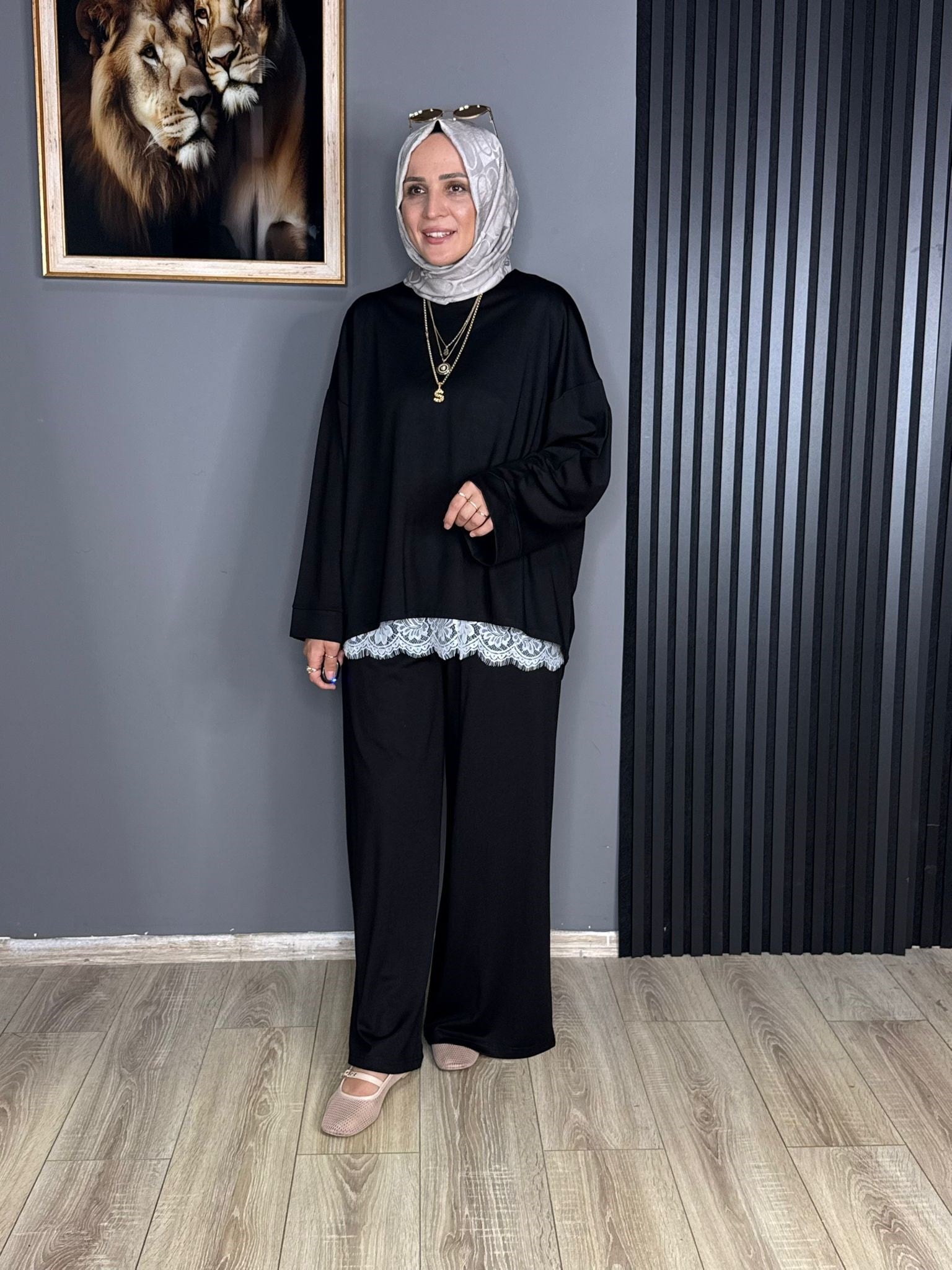6023 LAVİNYA TAKIM SİYAH