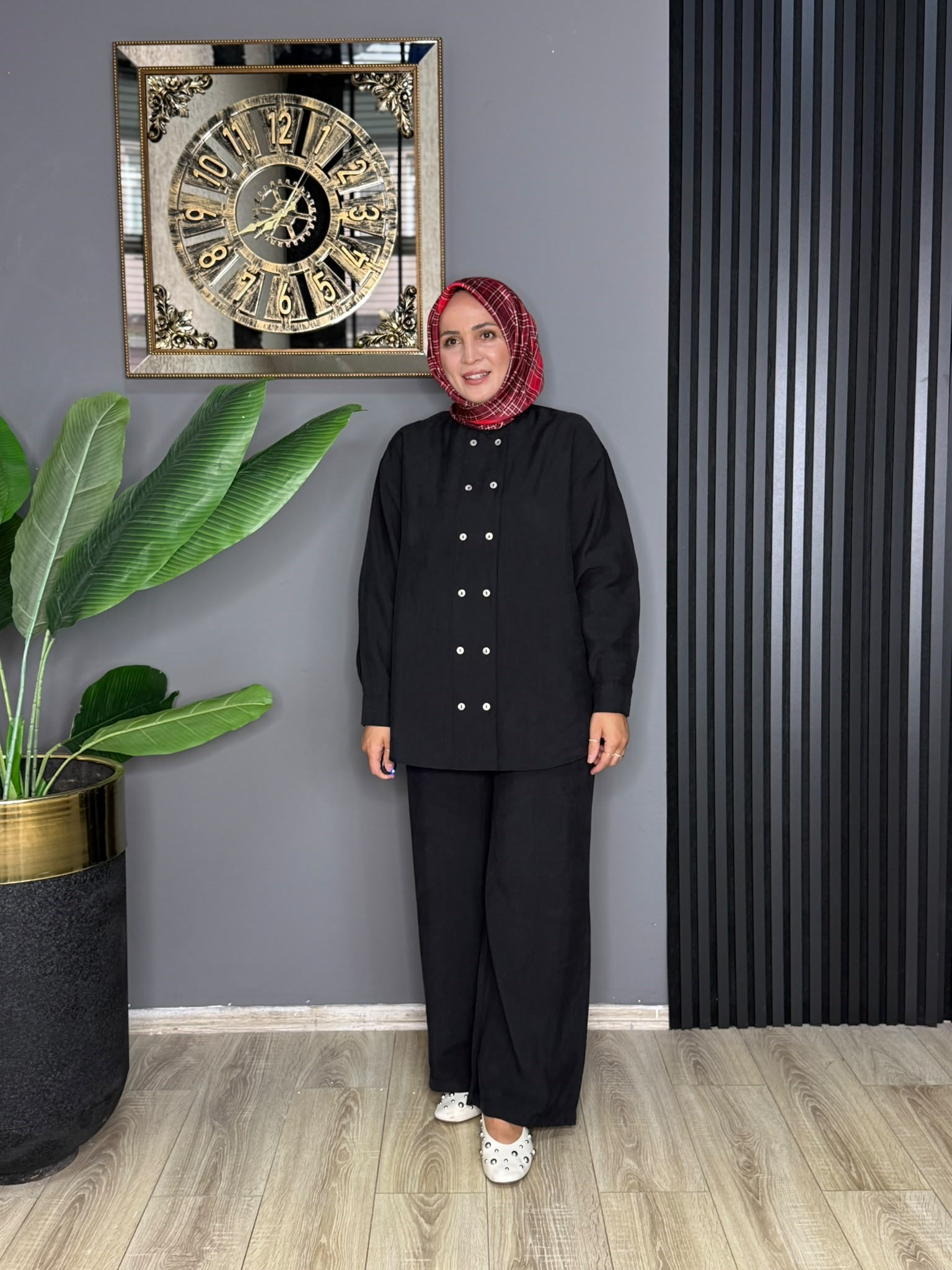 6294 DİK YAKA TAKIM SİYAH 