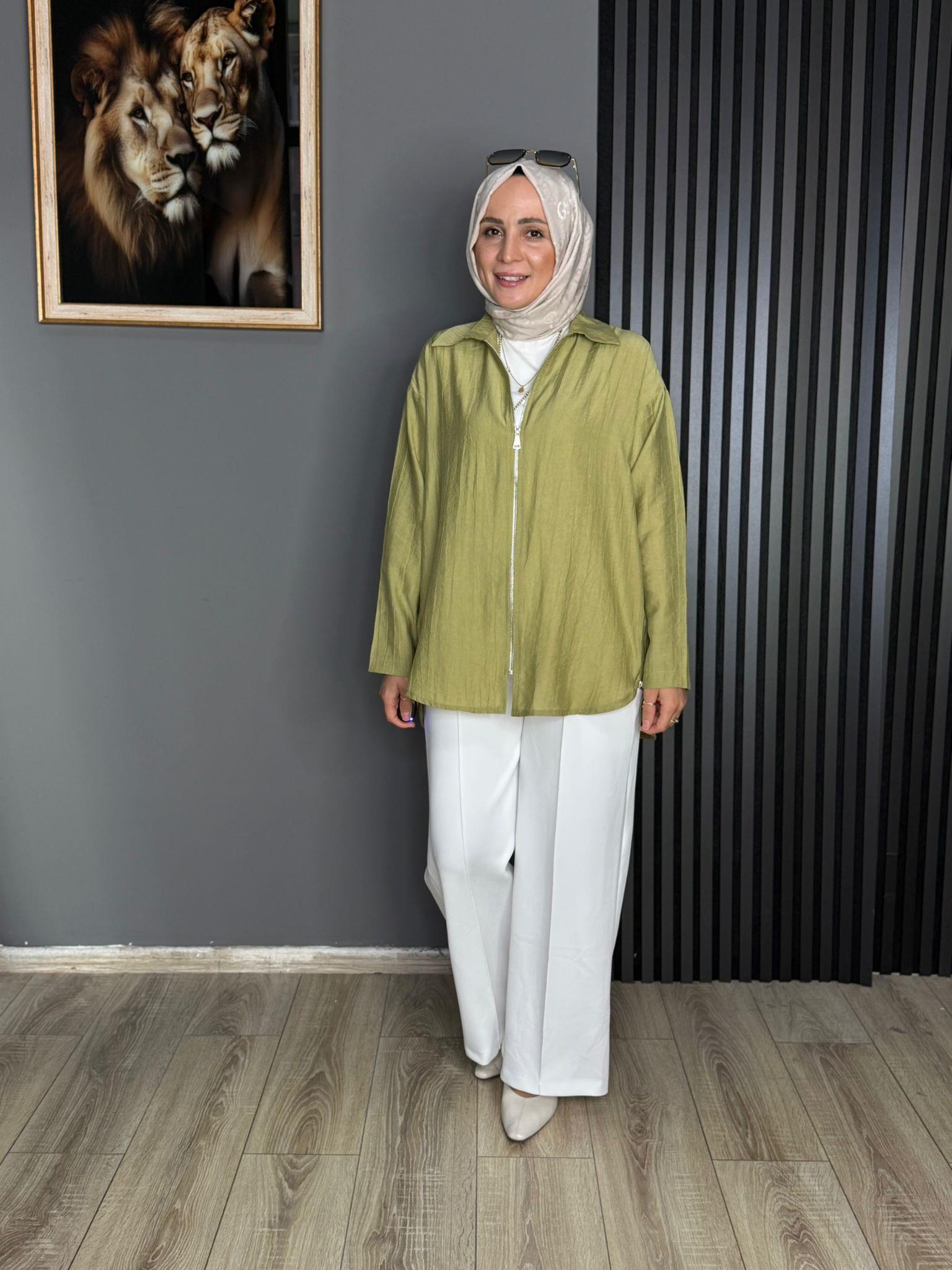 6449 FERMUAR DETAY KAP MİNT YEŞİLİ 