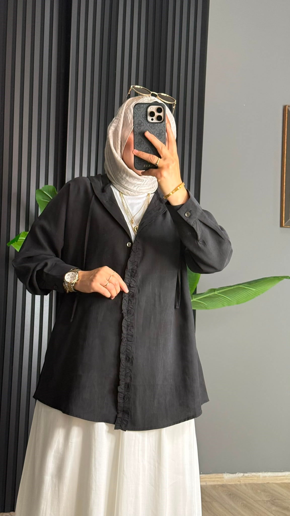 6536 GİY ÇIK KAP TUNİK SİYAH