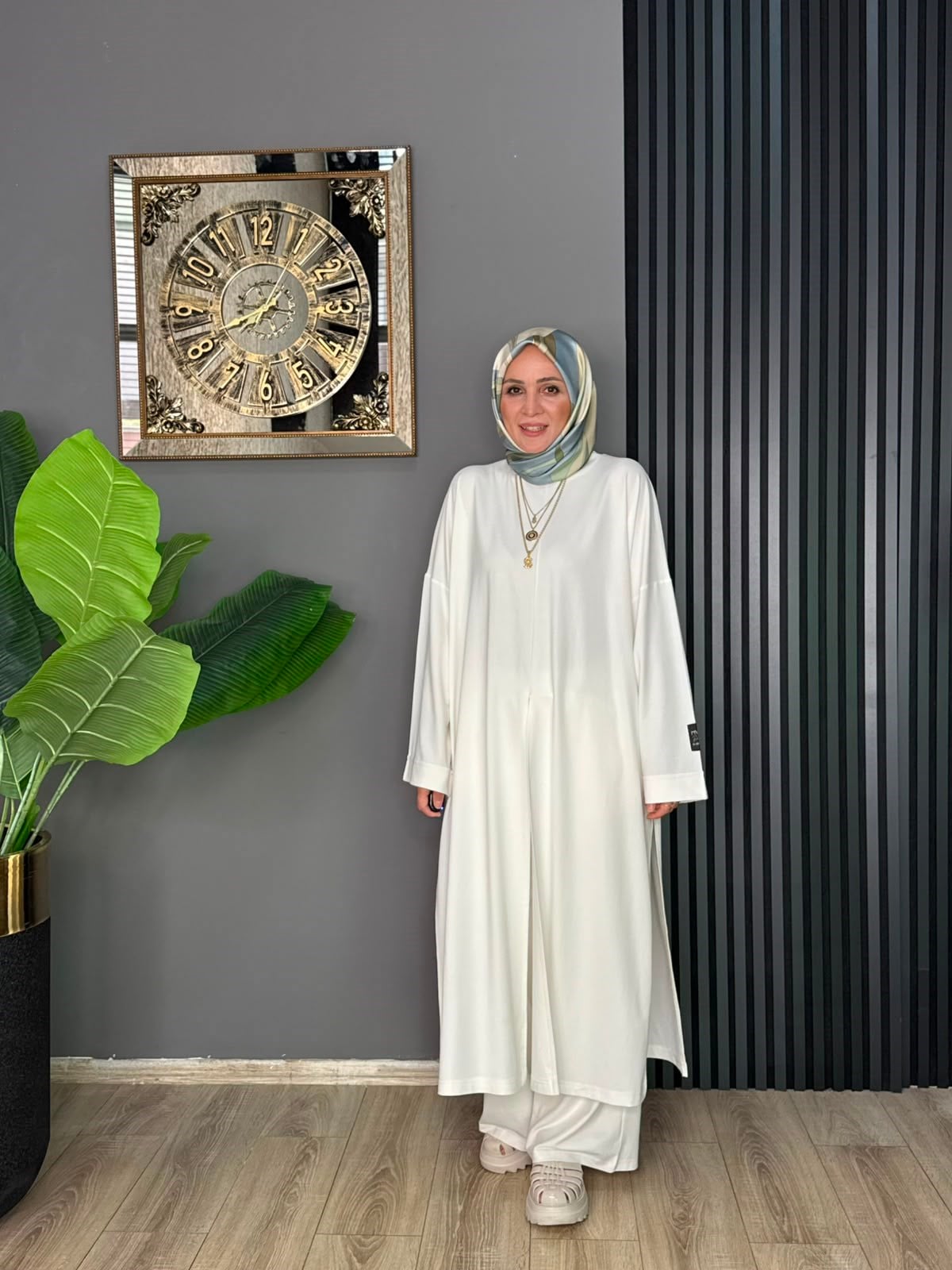 6548 MİMOZA TAKIM BEYAZ 
