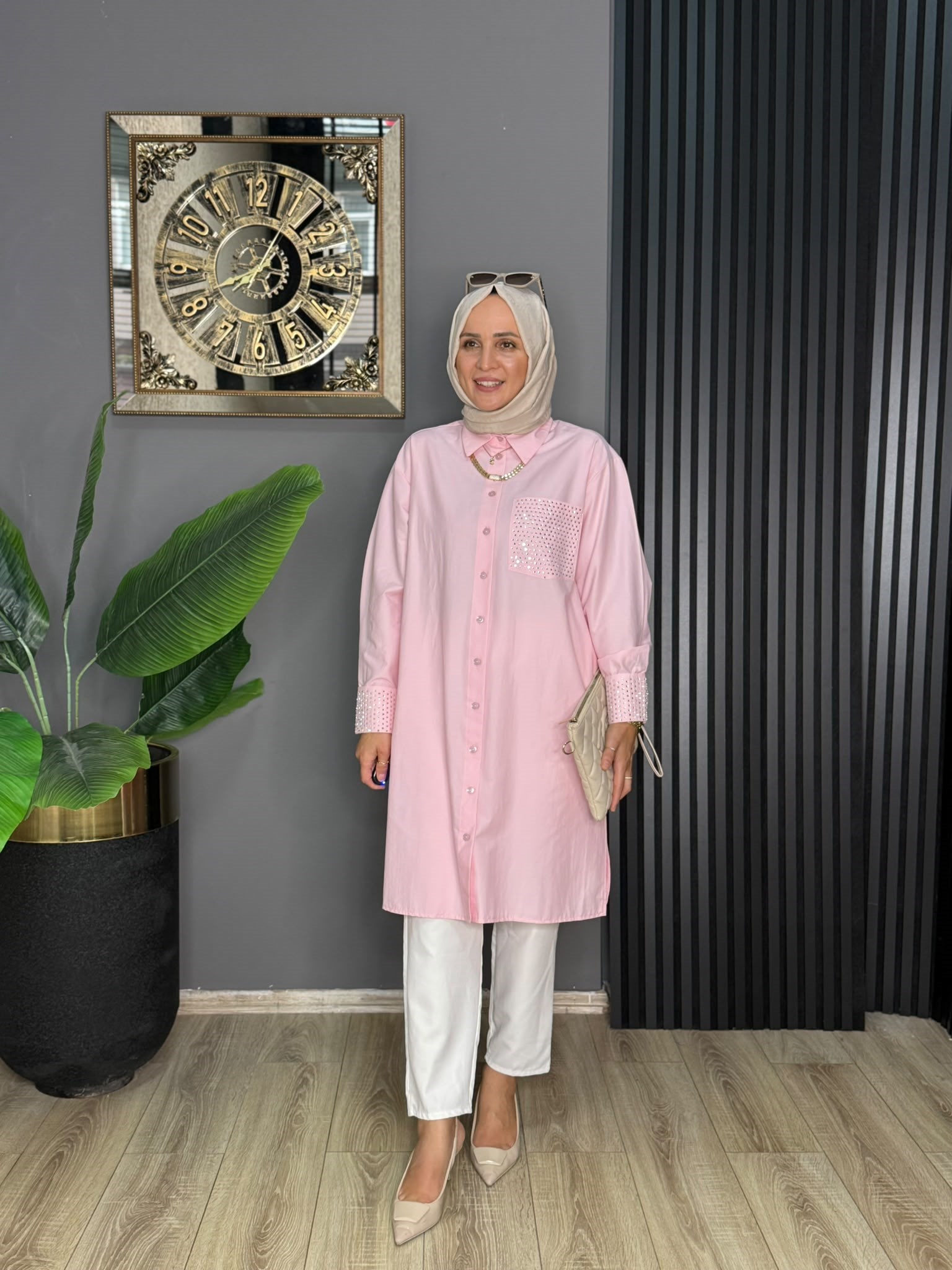 6594 PARLA ARA BOY GÖMLEK PEMBE 