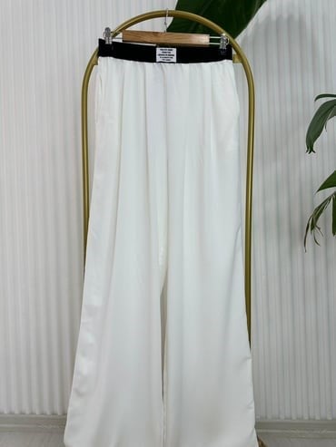 71243 KAMPANYALI ETİKET DETAY PANTOLON BEYAZ  