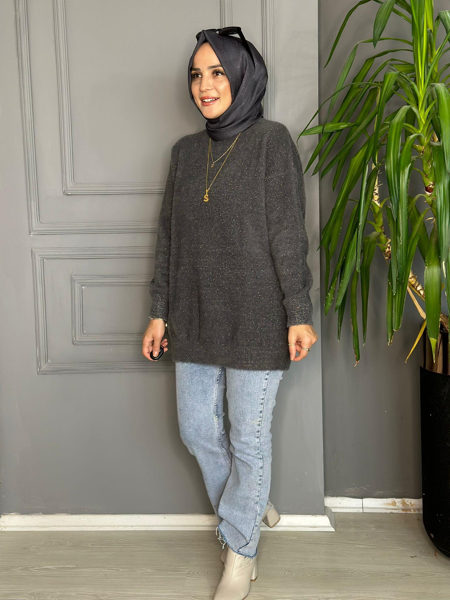 80070 MASSİ KAZAK ANTRASİT GRİ