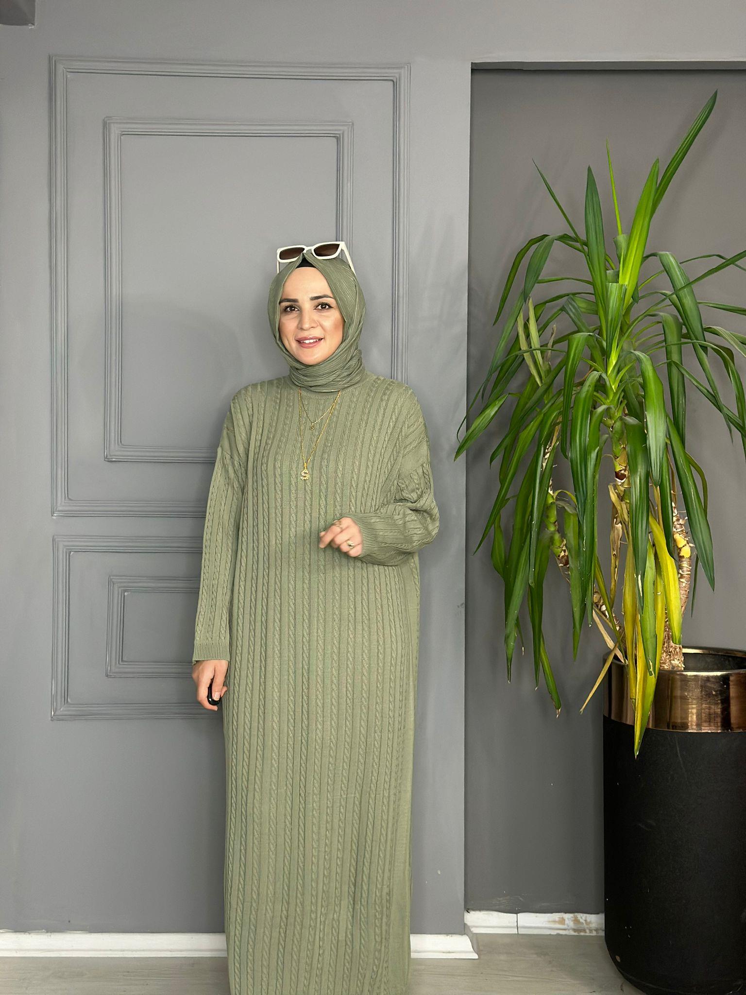 81012  ÖRGÜLÜ ELBİSE ÇAĞLA 