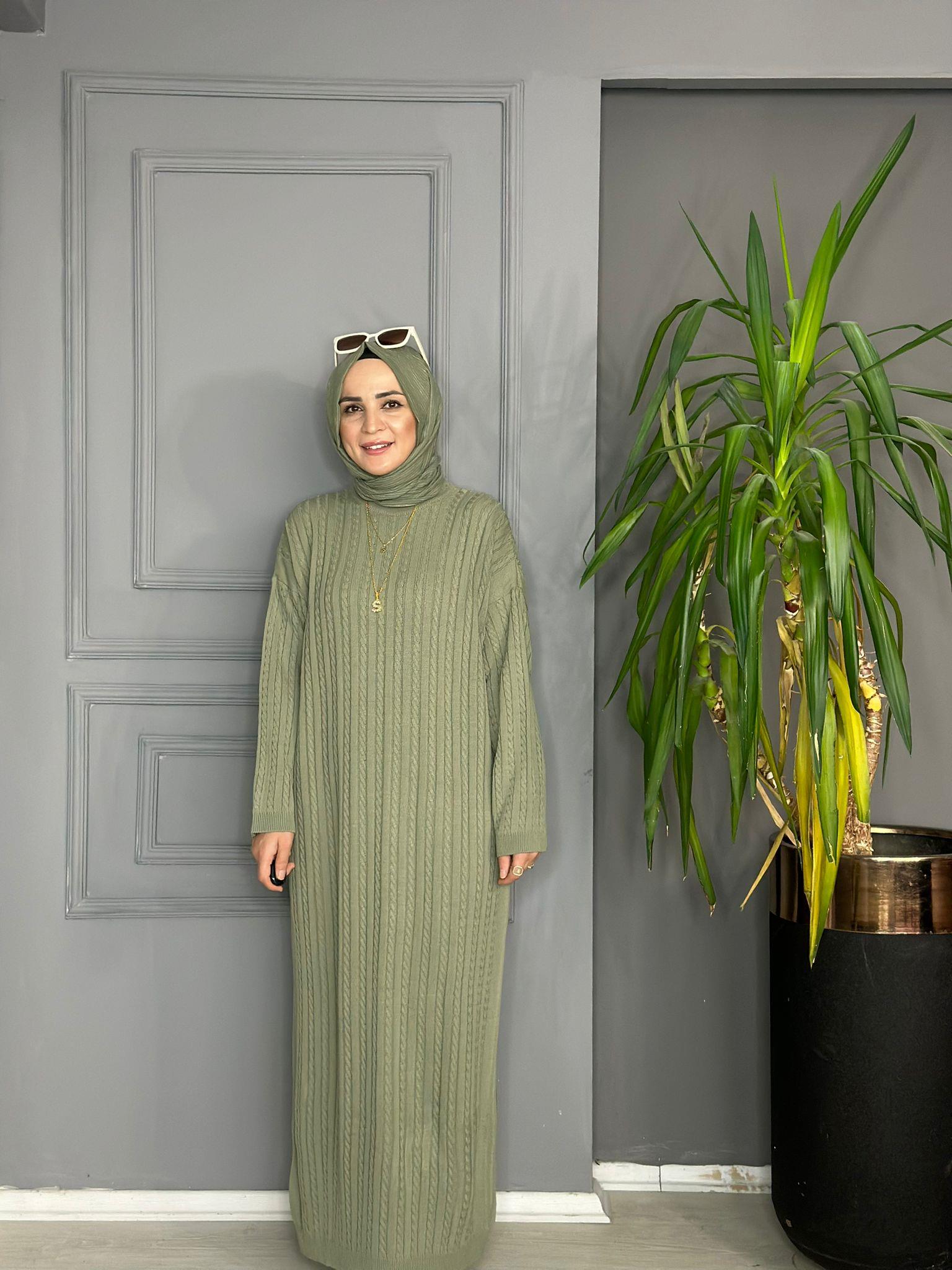 81012  ÖRGÜLÜ ELBİSE ÇAĞLA 