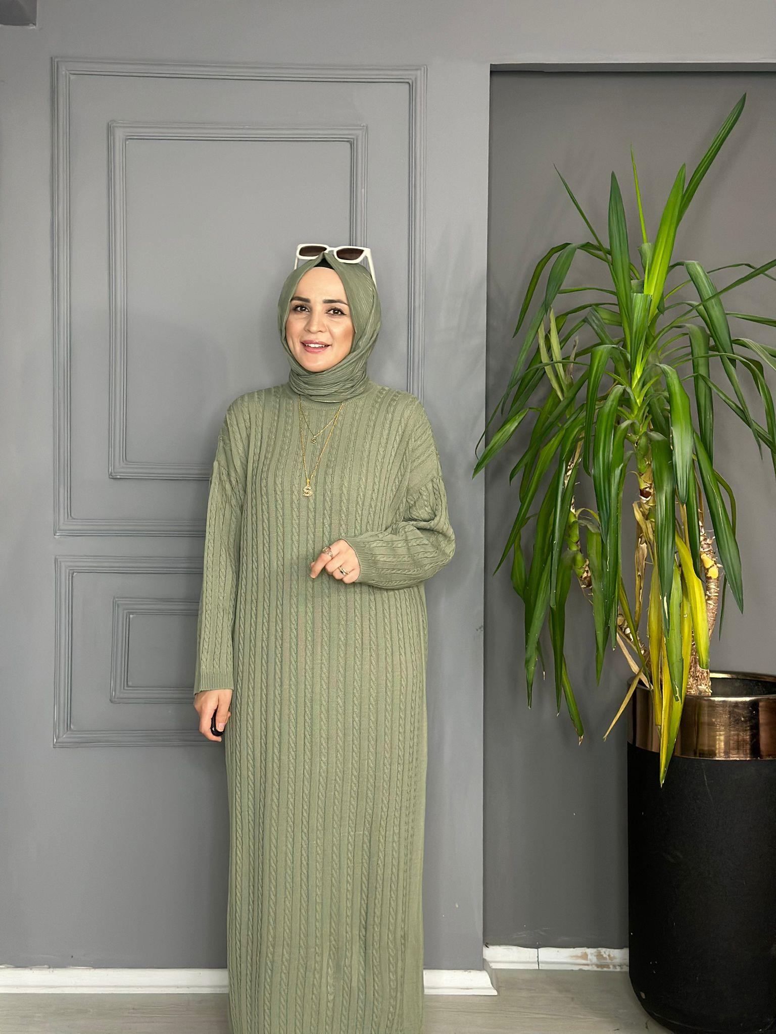 81012  ÖRGÜLÜ ELBİSE ÇAĞLA 