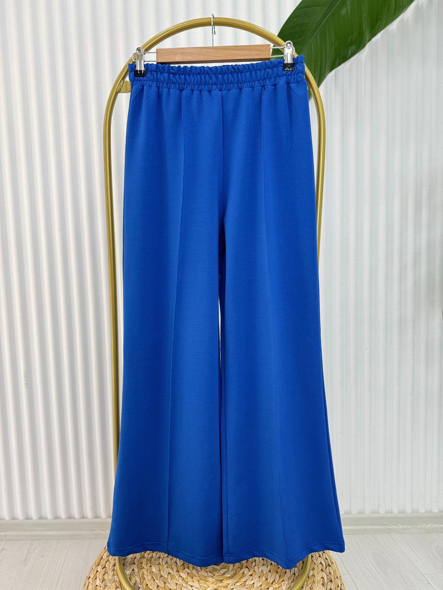 8286 TEK İPLİK PANTOLON  SAKS MAVİ 