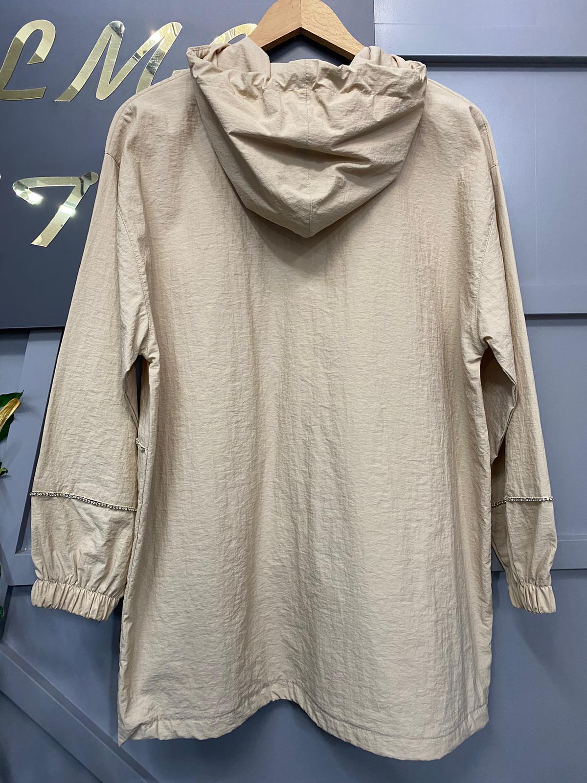 8564 YAĞMURLUK TAŞ DETAYLI CAMEL