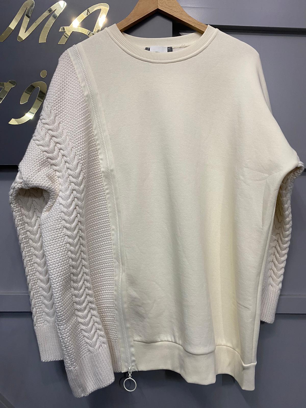 8699 TRİKO DETAY SWEET KREM