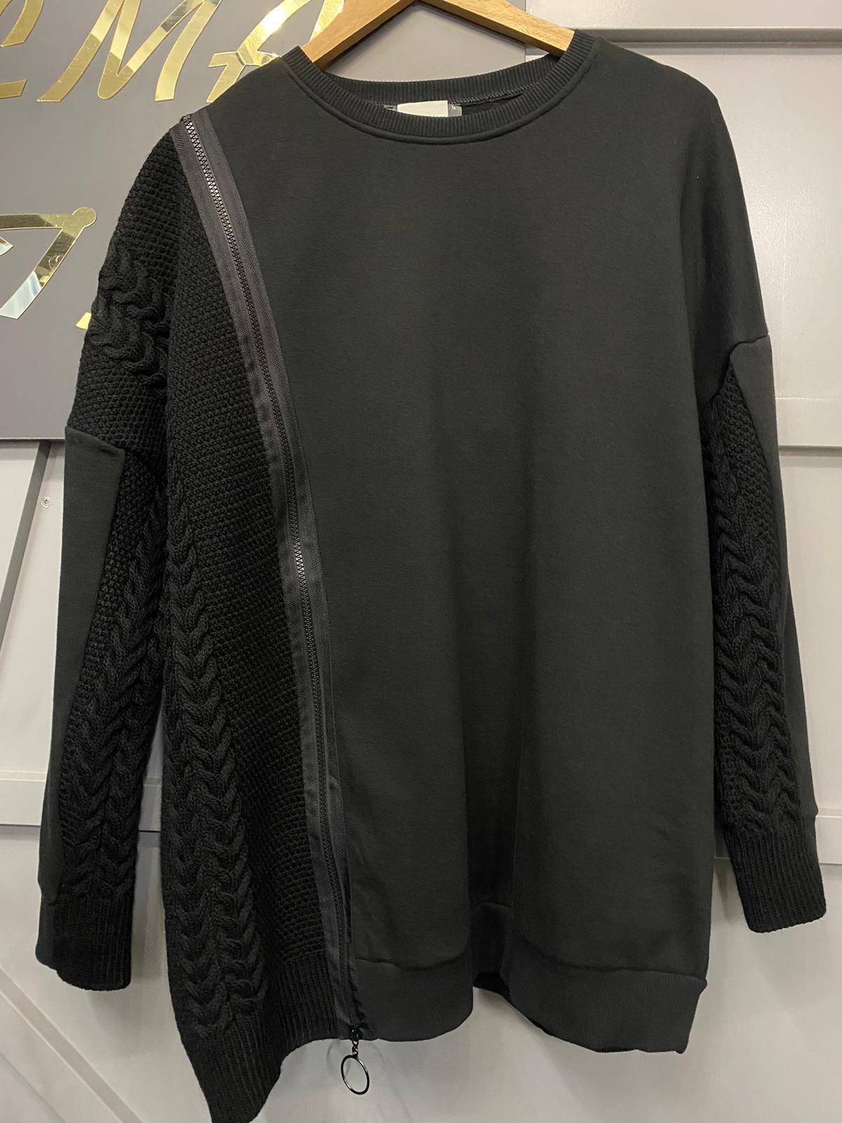 8699 TRİKO DETAY SWEET SİYAH