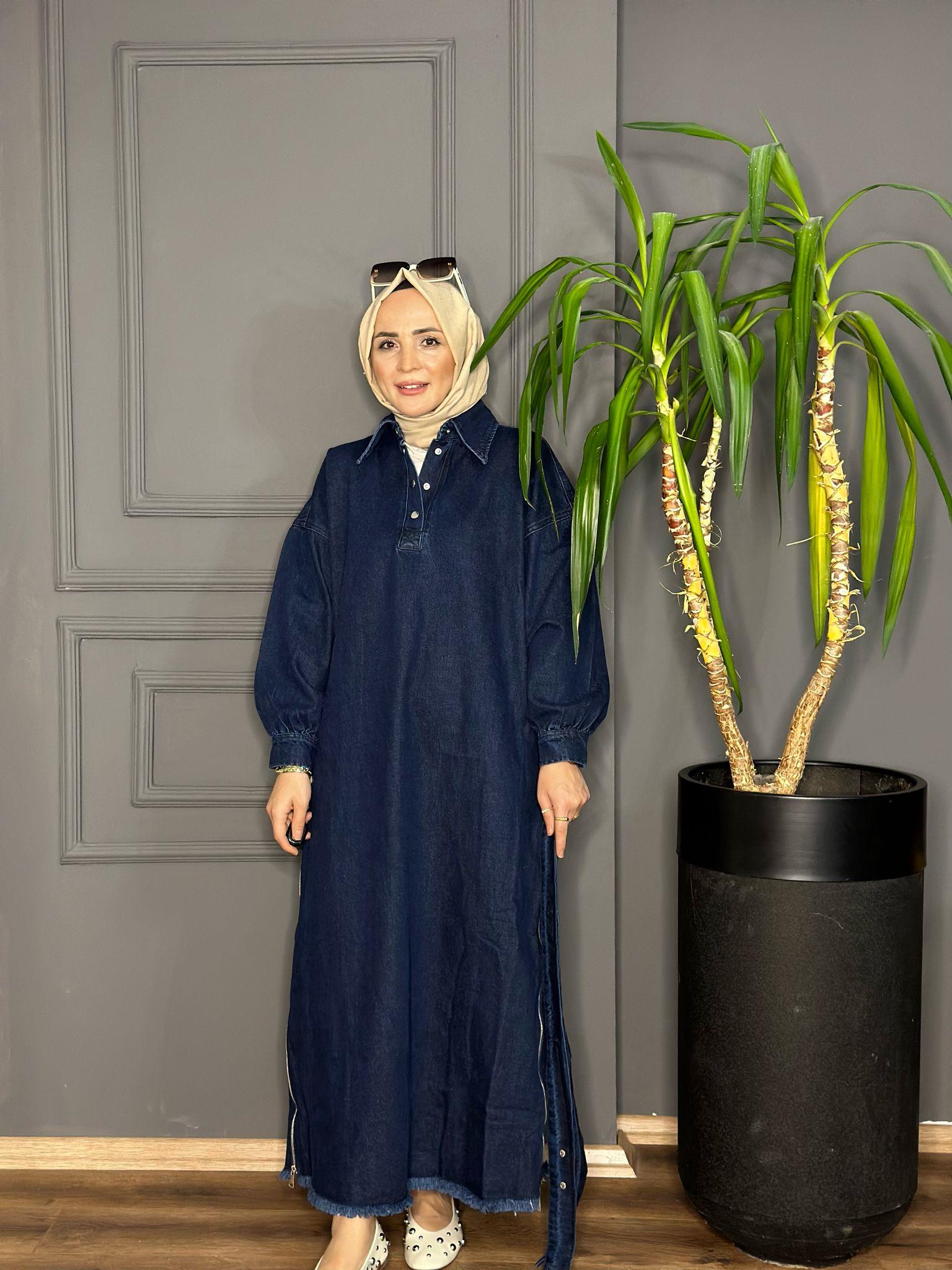 8899 KOT ELBİSE MAVİ S-M