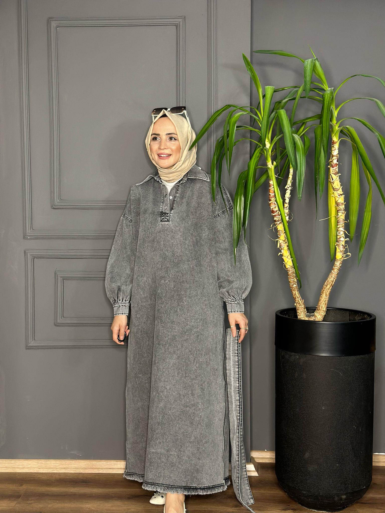 8899 KOT ELBİSE SİYAH  S-M