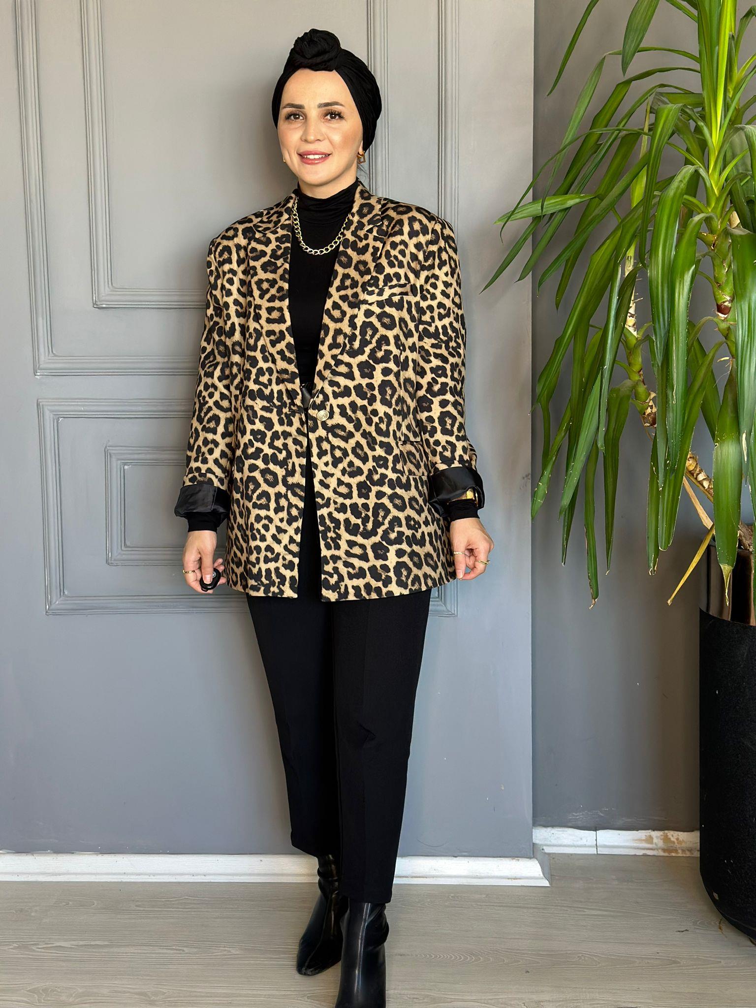 9462 LEOPARLI BLAZER CEKET STD