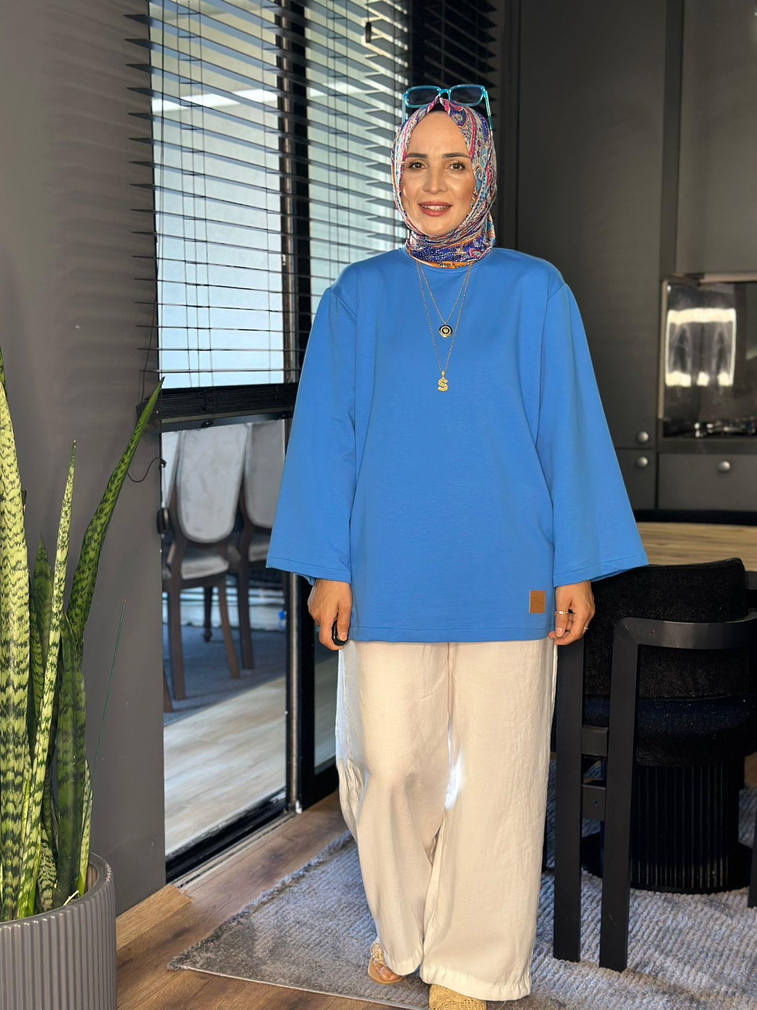 BASİC TUNİK SARI MAVİ