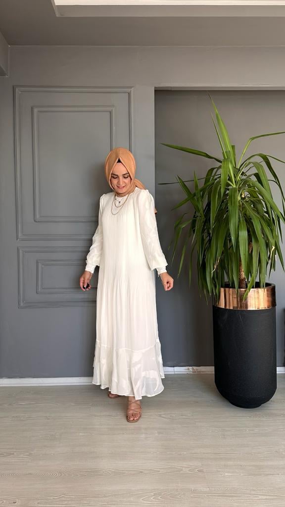 ELBİSE BEYAZ M BEDEN