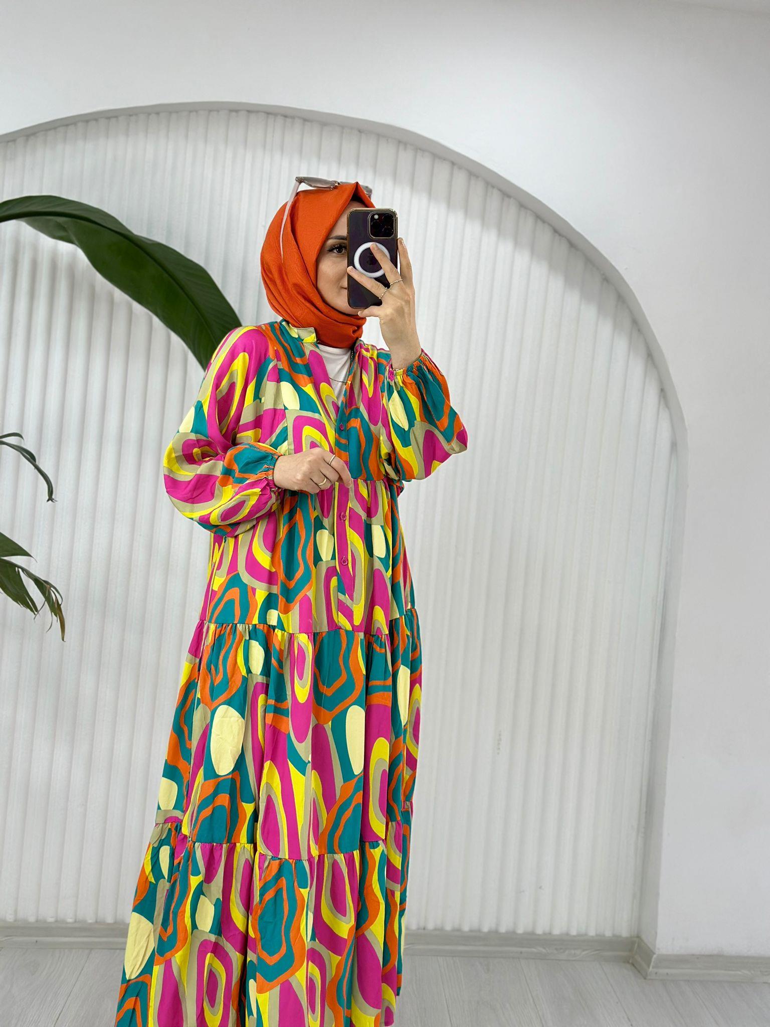 KATLEYA MODEL ELBİSE MİNT YEŞİL 