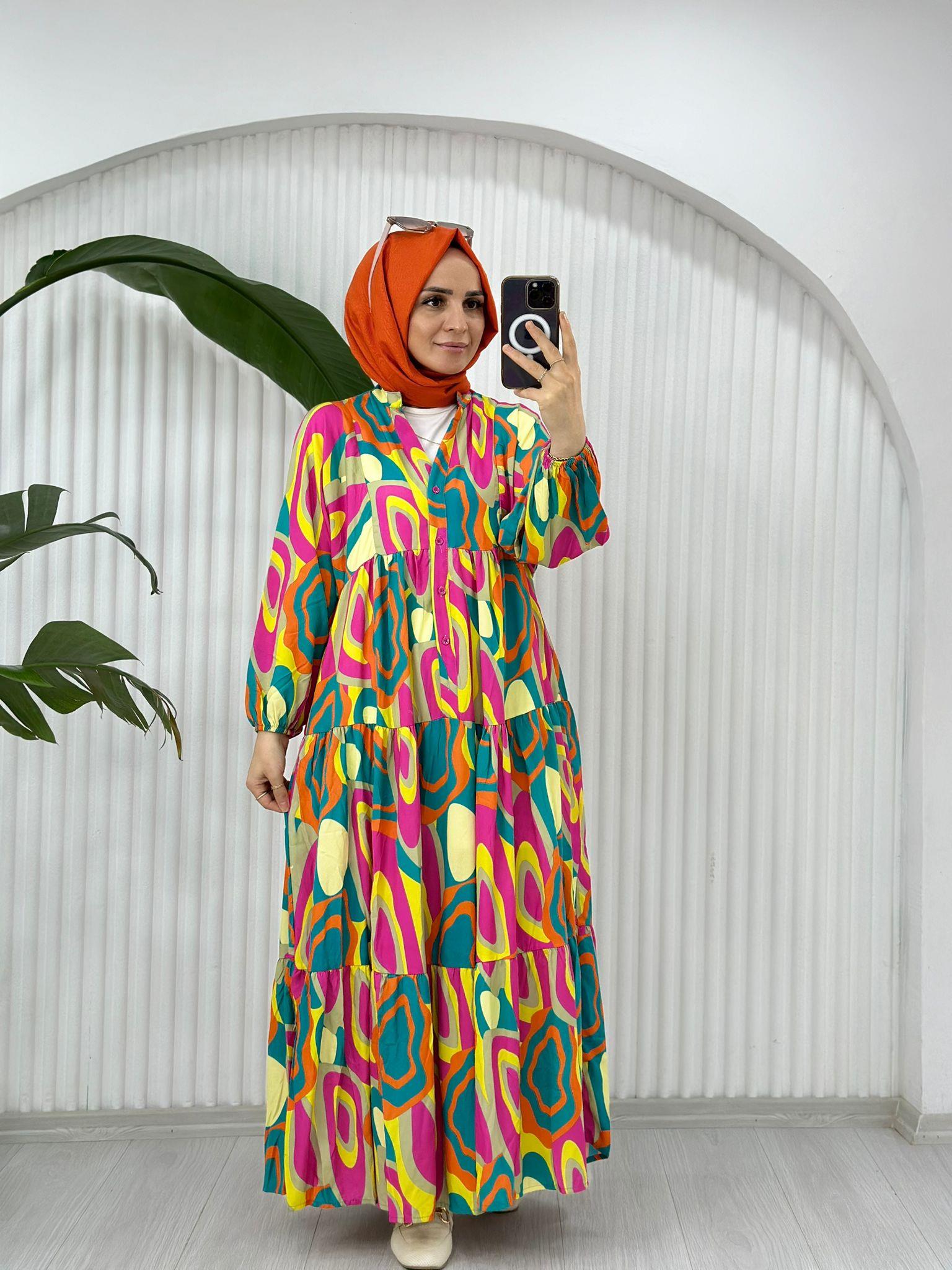 KATLEYA MODEL ELBİSE MİNT YEŞİL 