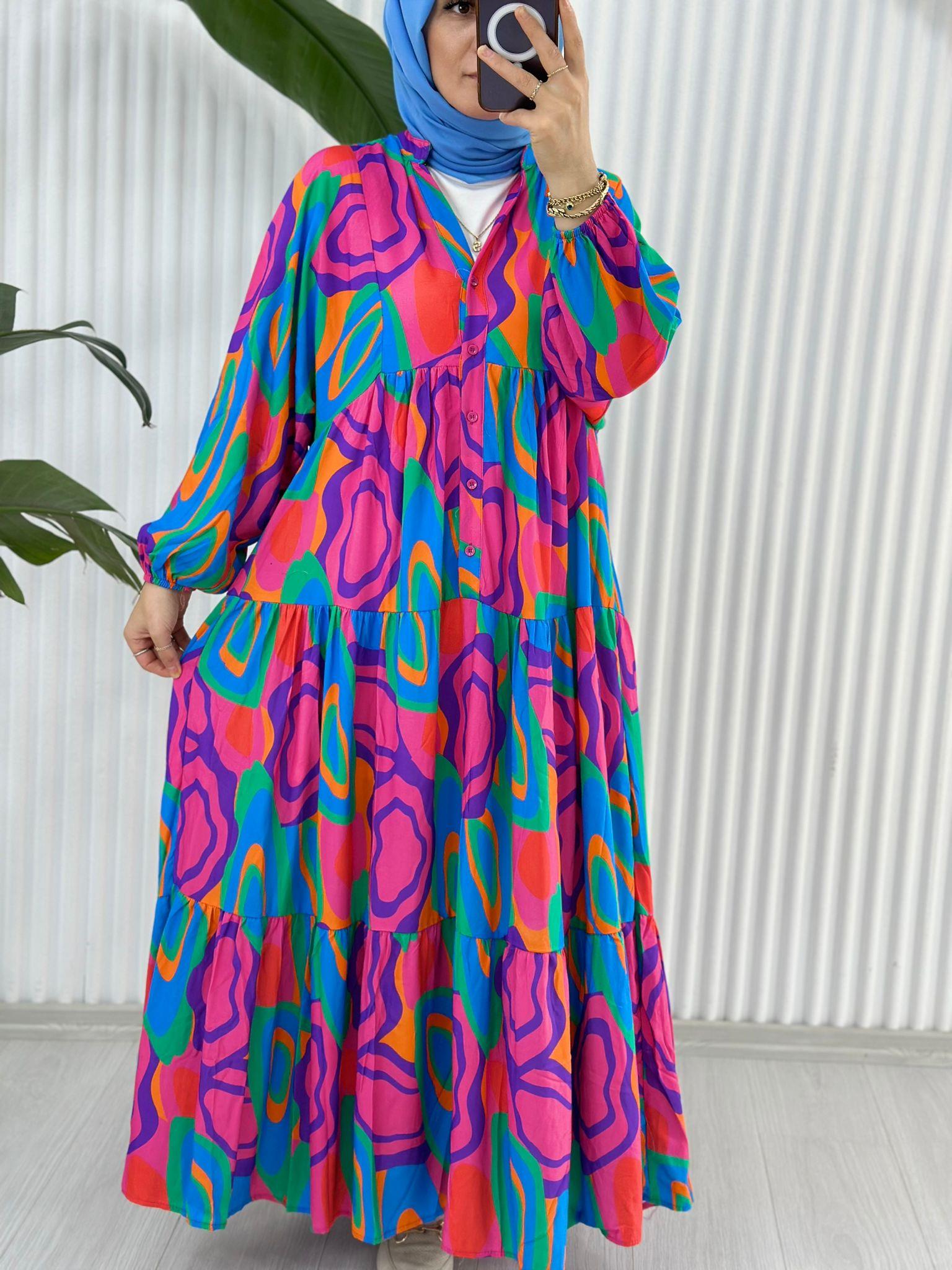 KATLEYA MODEL ELBİSE PEMBE 