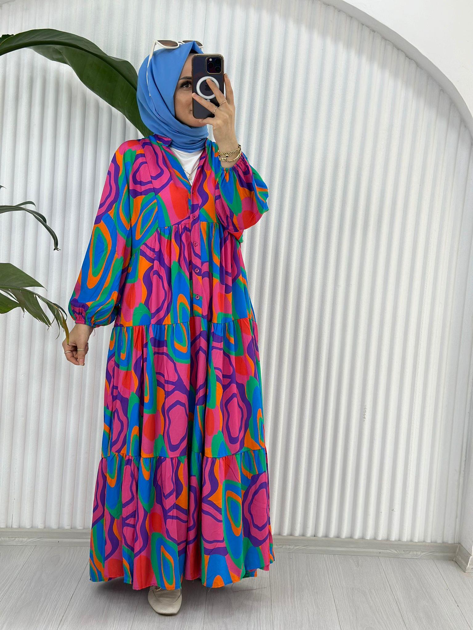 KATLEYA MODEL ELBİSE PEMBE 