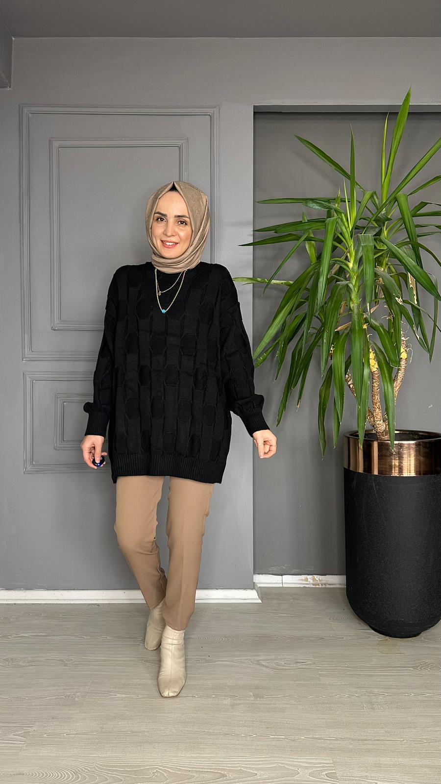 T0020 TRİKO KAZAK SİYAH