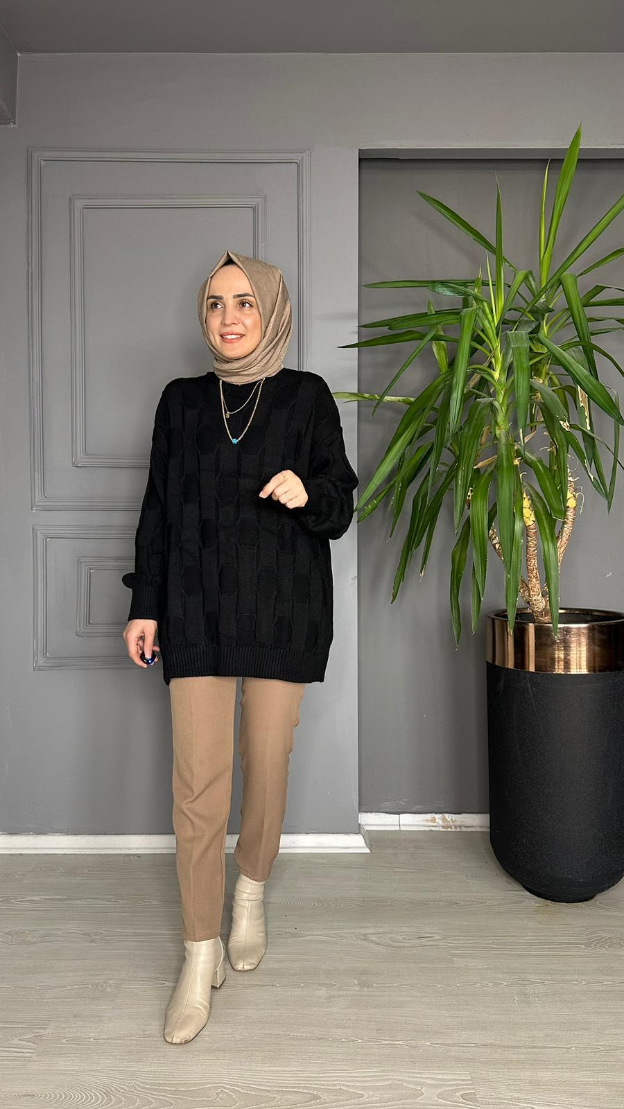 T0020 TRİKO KAZAK SİYAH