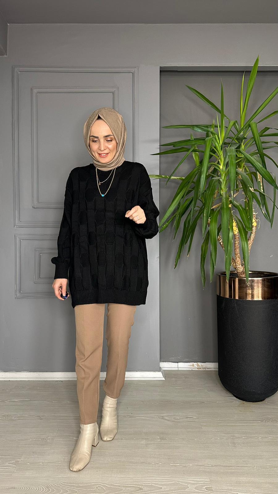 T0020 TRİKO KAZAK SİYAH