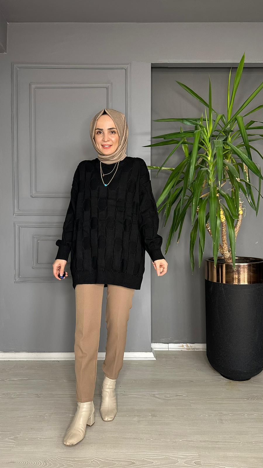 T0020 TRİKO KAZAK SİYAH