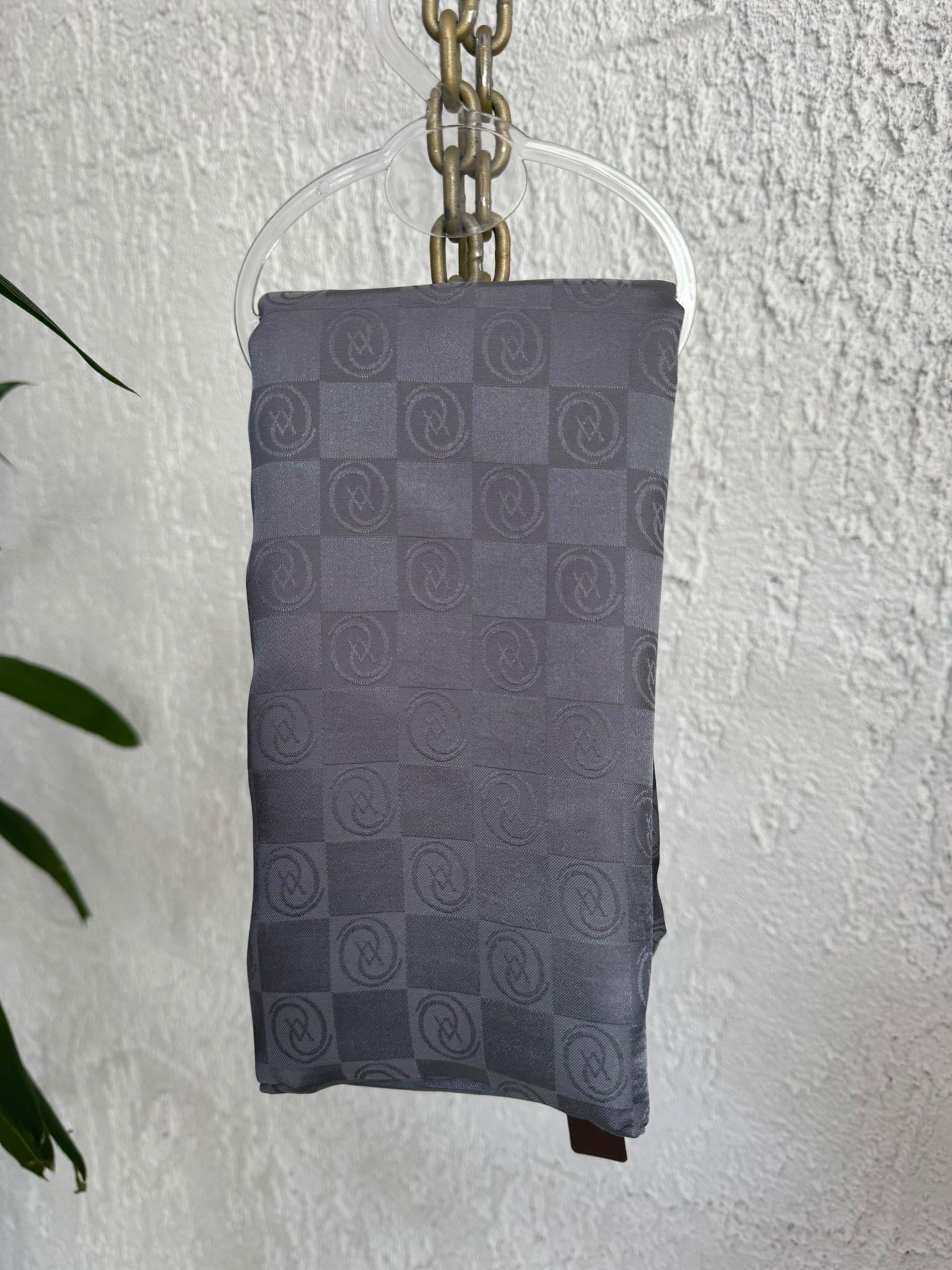 VAKKO MONOGRAM ŞAL FÜME