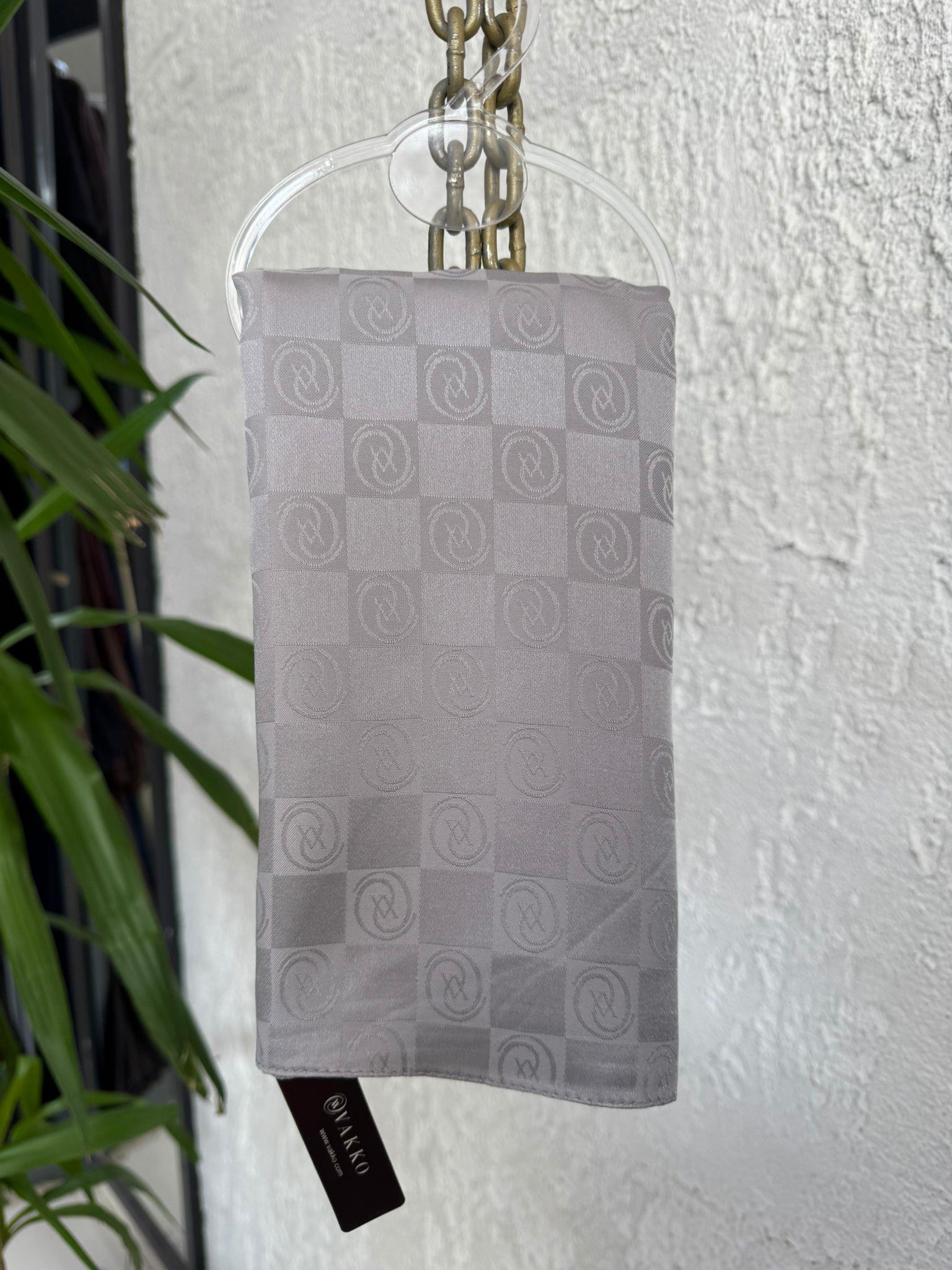 VAKKO MONOGRAM ŞAL GRİ