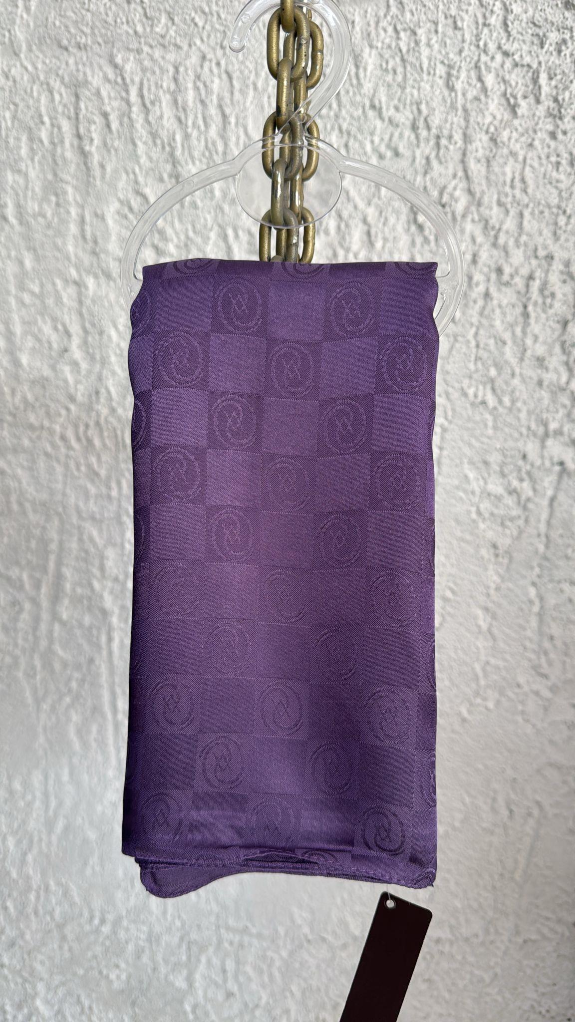 VAKKO MONOGRAM ŞAL PATLICAN MORU