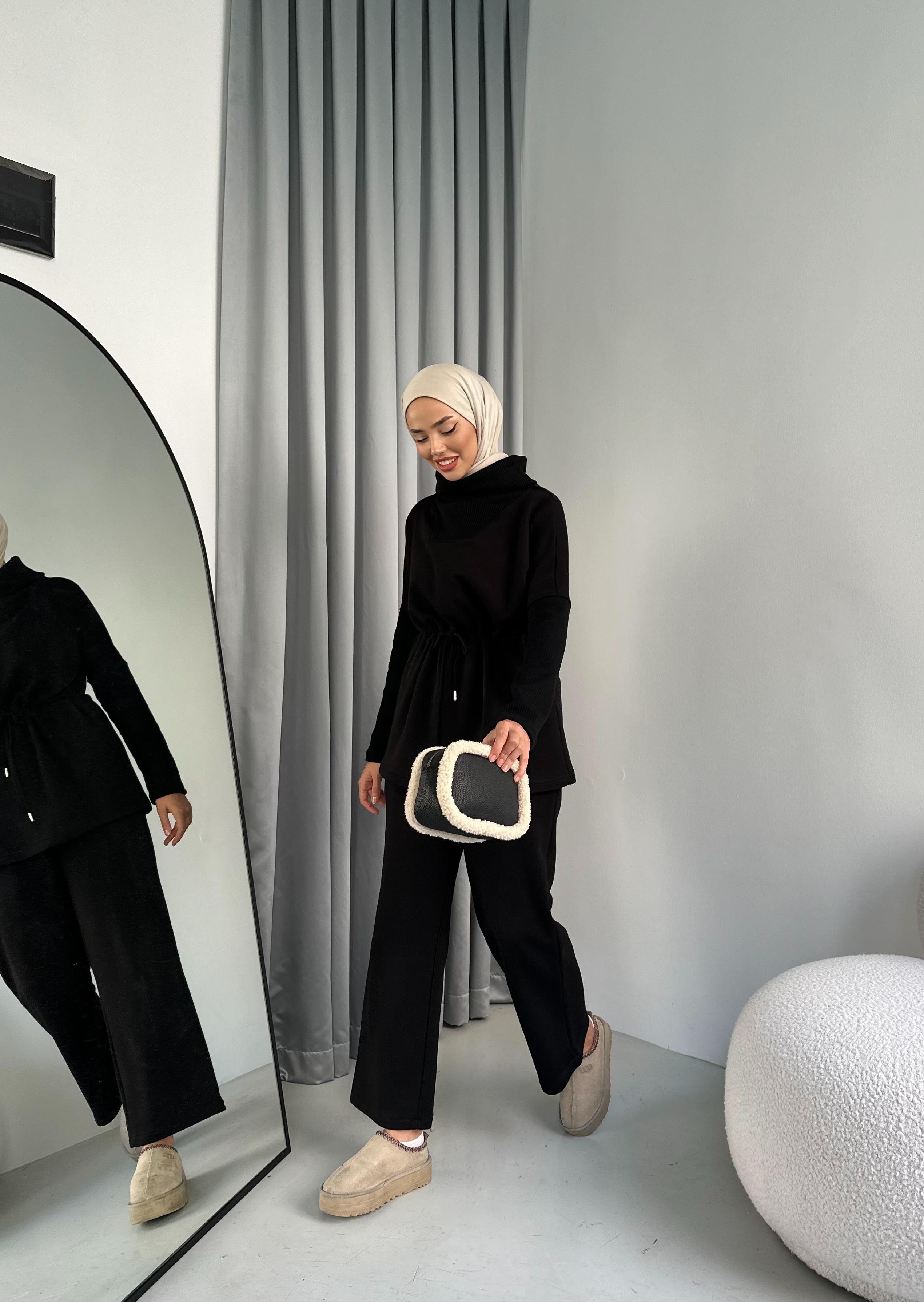 Triko Gaernili 2'li Takım Siyah