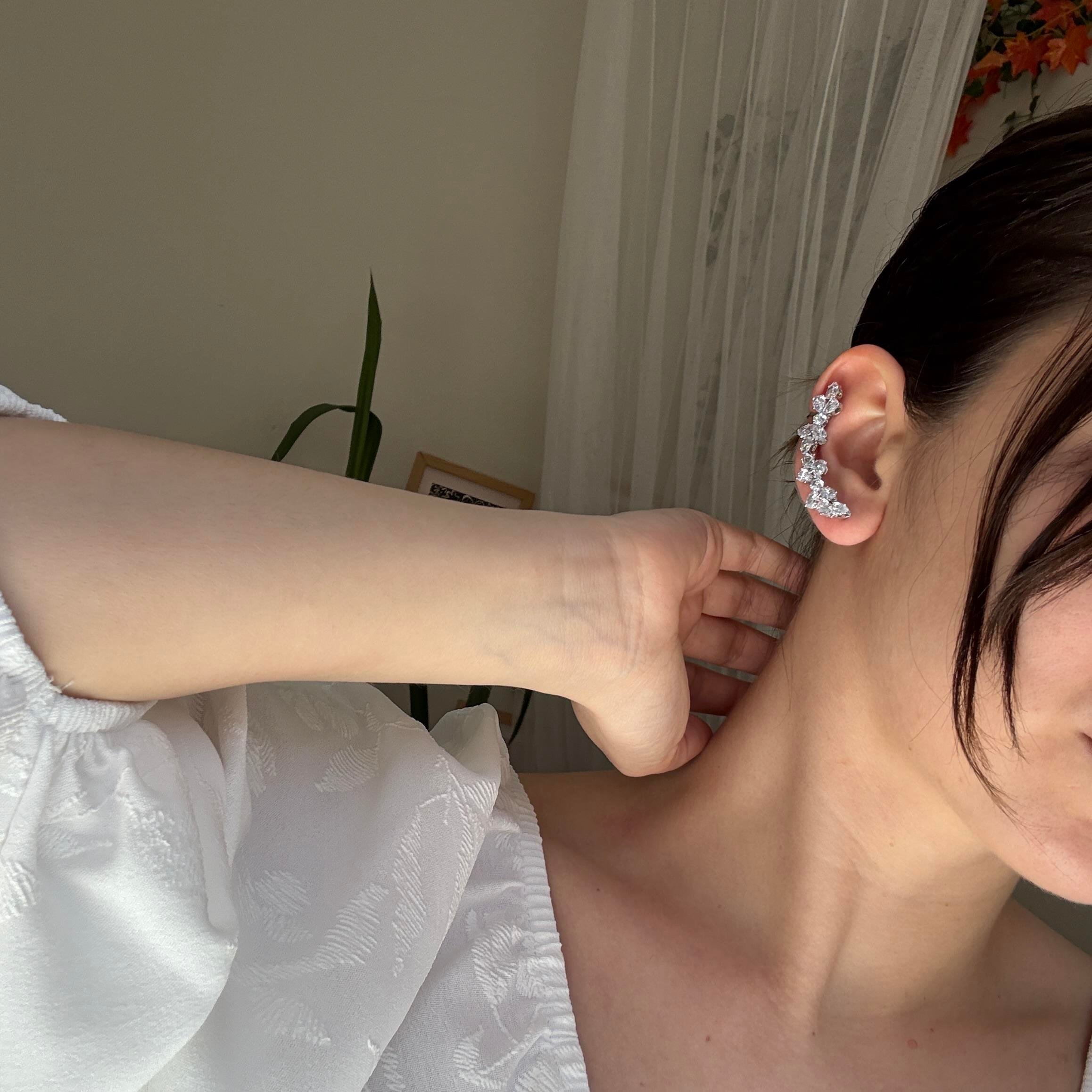 2li Damla Taş Earcuff Silver