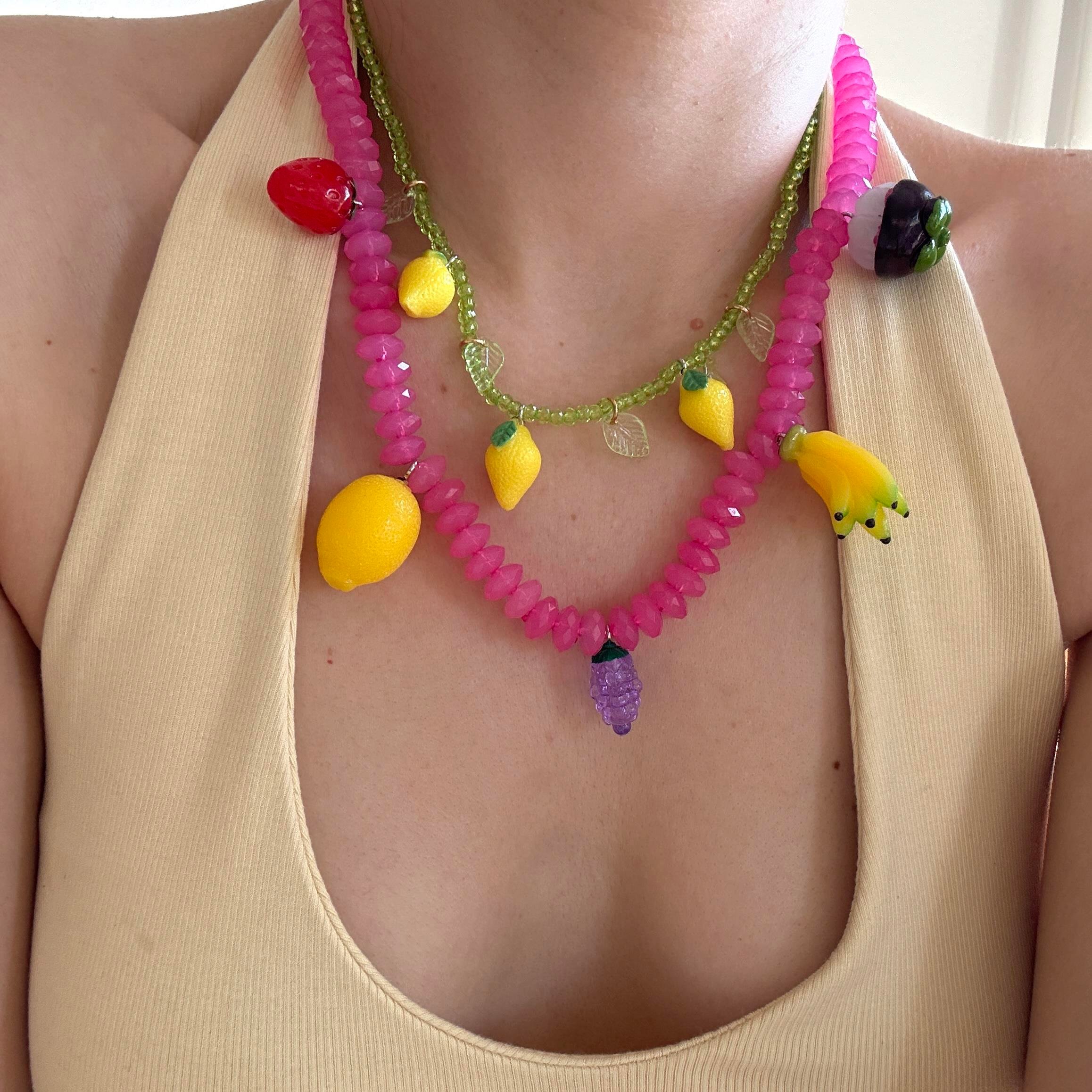 2li Meyveli Charm Kolye