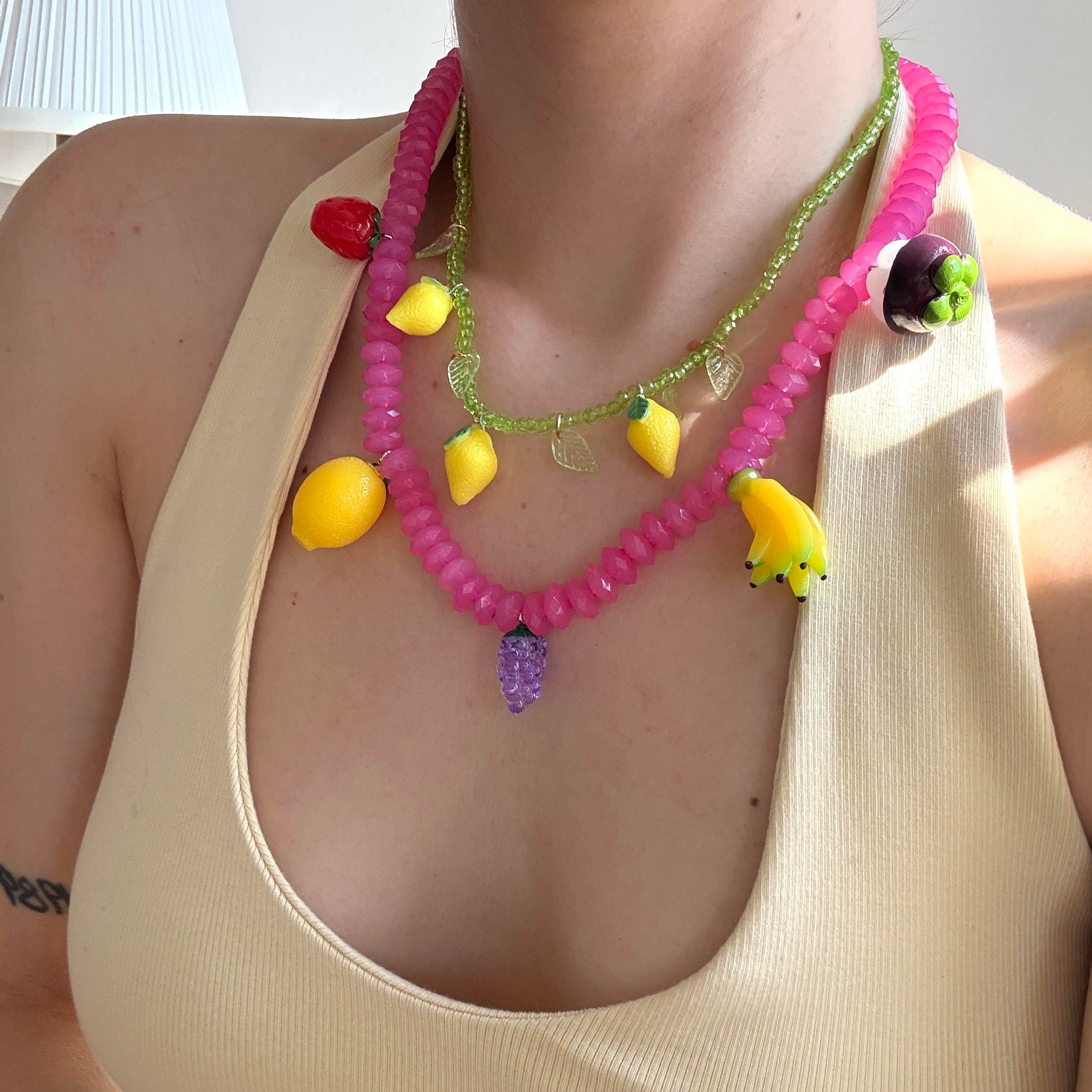 2li Meyveli Charm Kolye