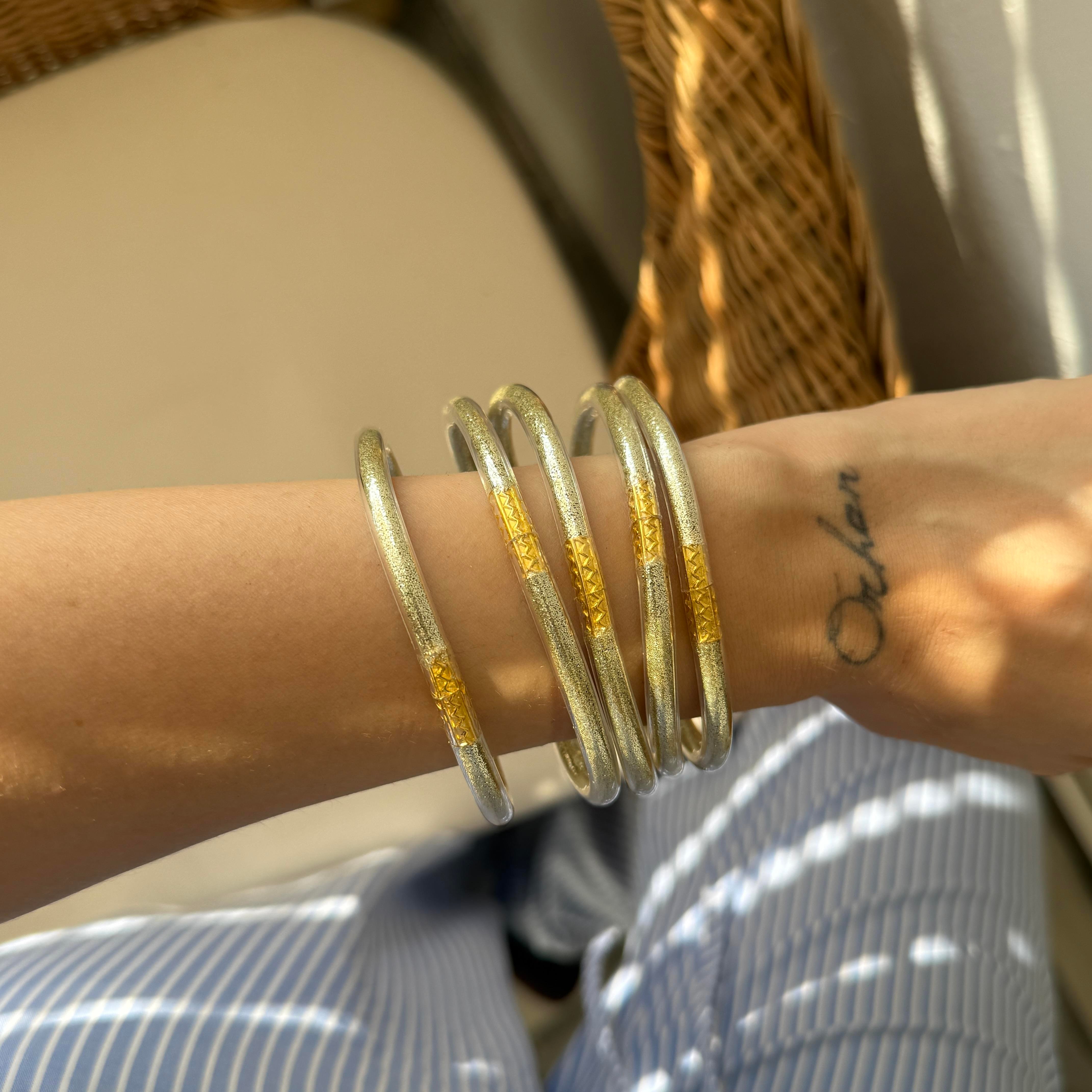 Açık Yeşil Plastik Simli Bilezik Seti