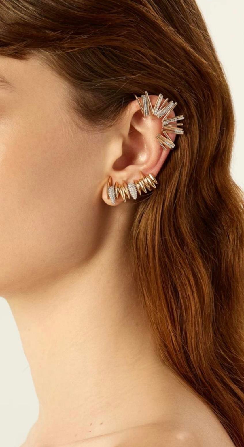 Baget Taşlı ZikZak Earcuff