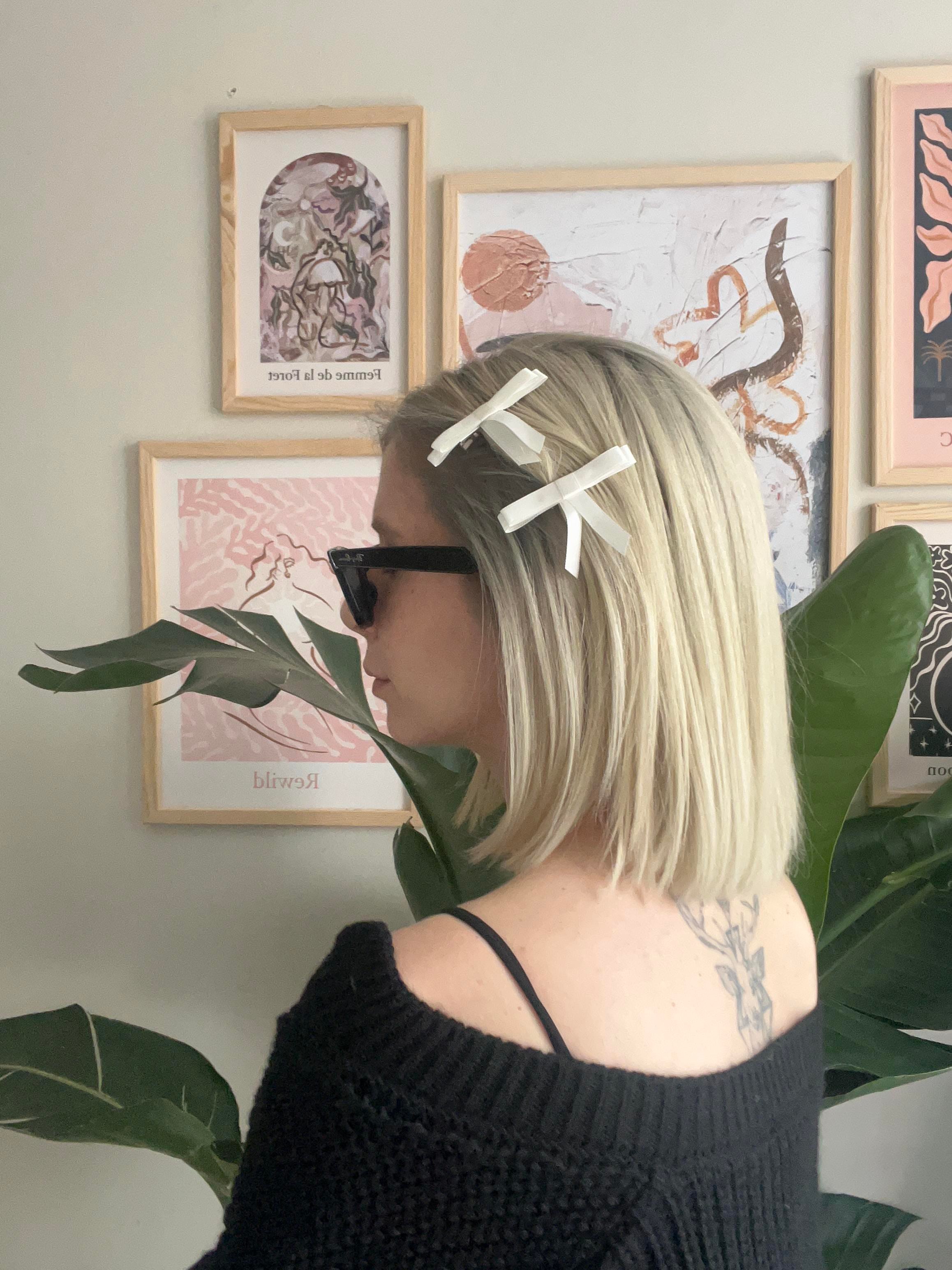 Beyaz 2li Mini Fiyonk Toka