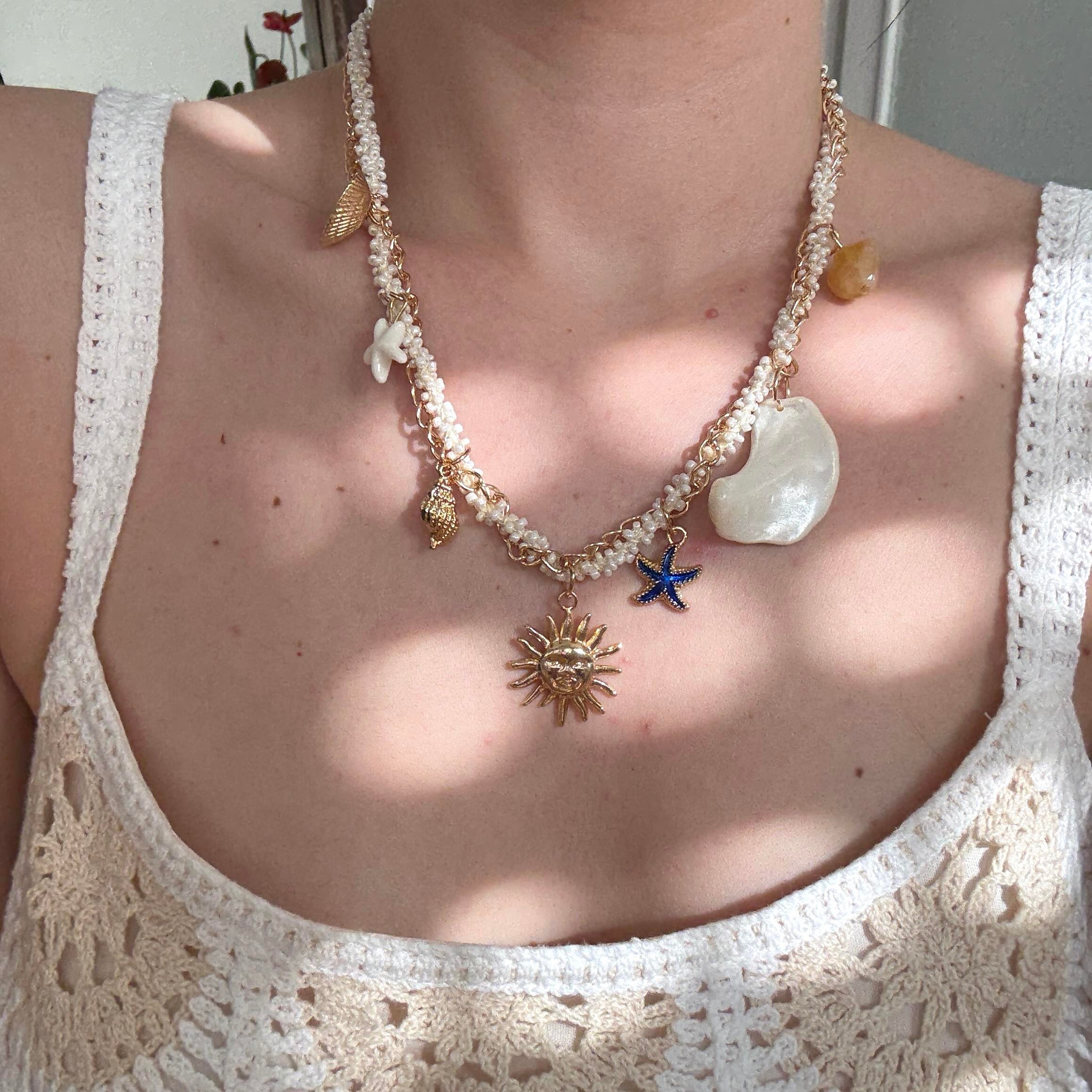 Boncuklu Deniz Charm Kolye