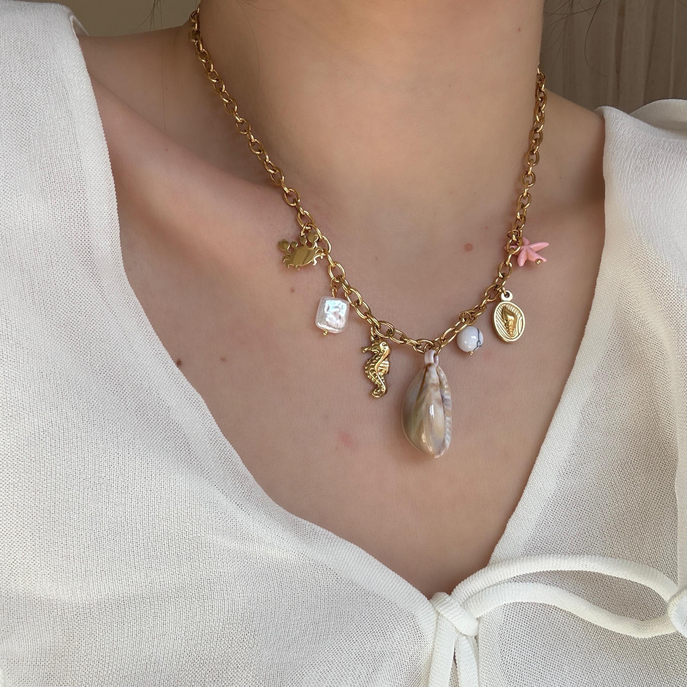 Çelik Deniz Tema Charm Kolye