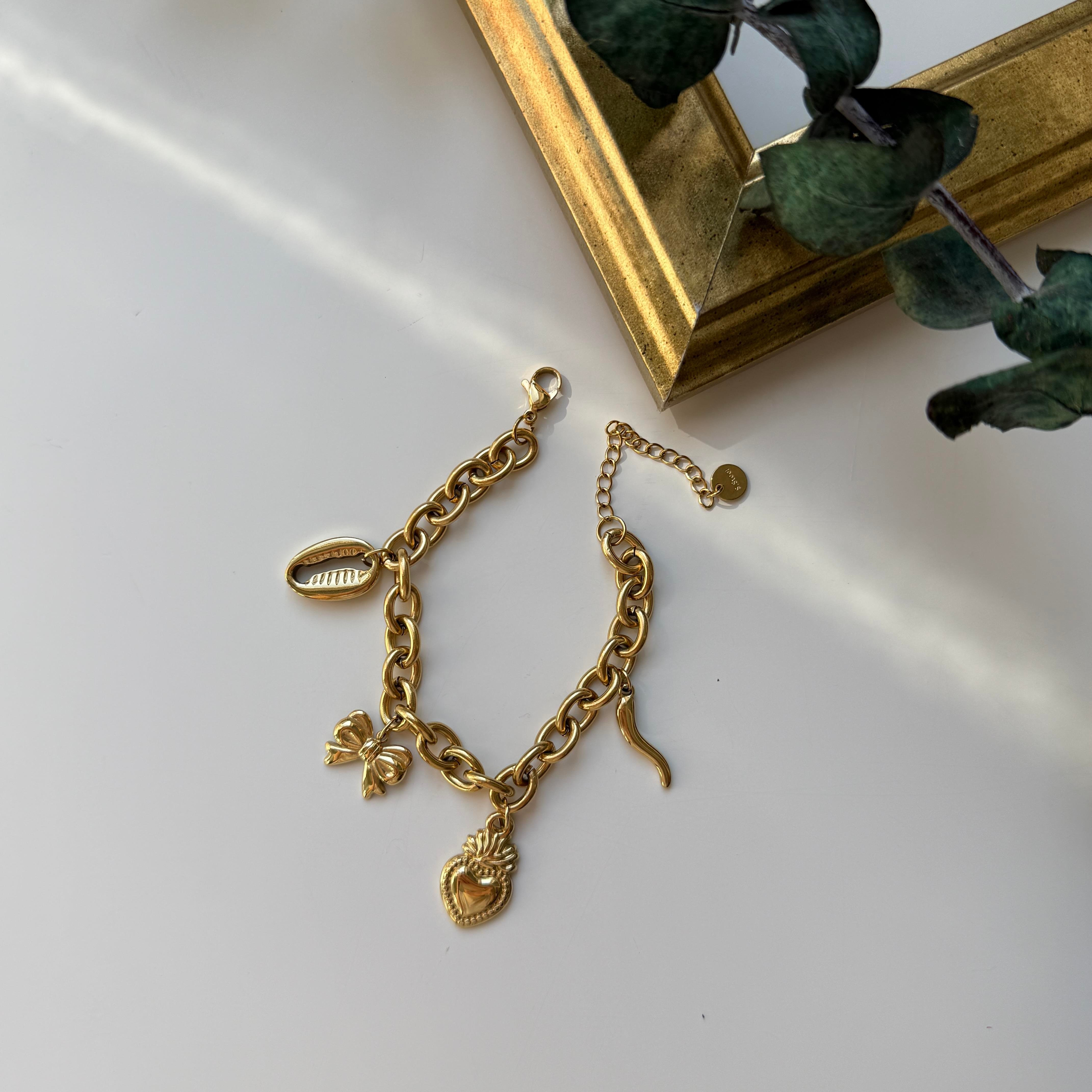 Çelik Kalp Charm Bileklik