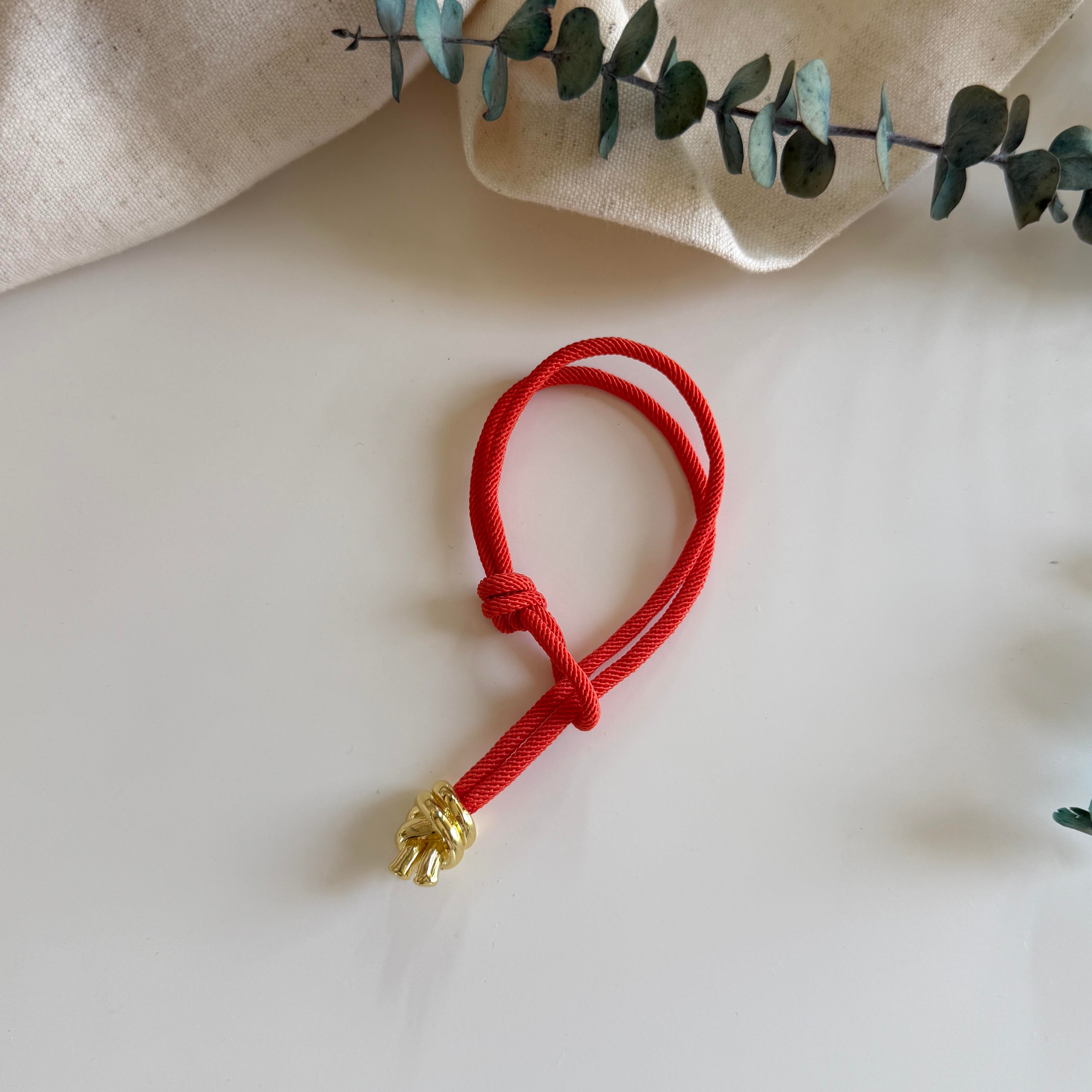 Çelik Kırmızı Halat Bileklik