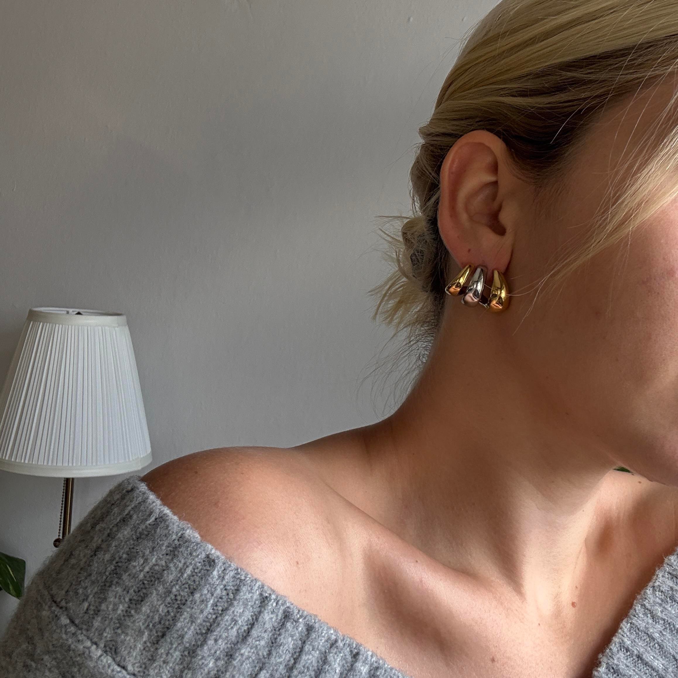 Çelik Mix Çoklu Görünüm Bombe Küpe