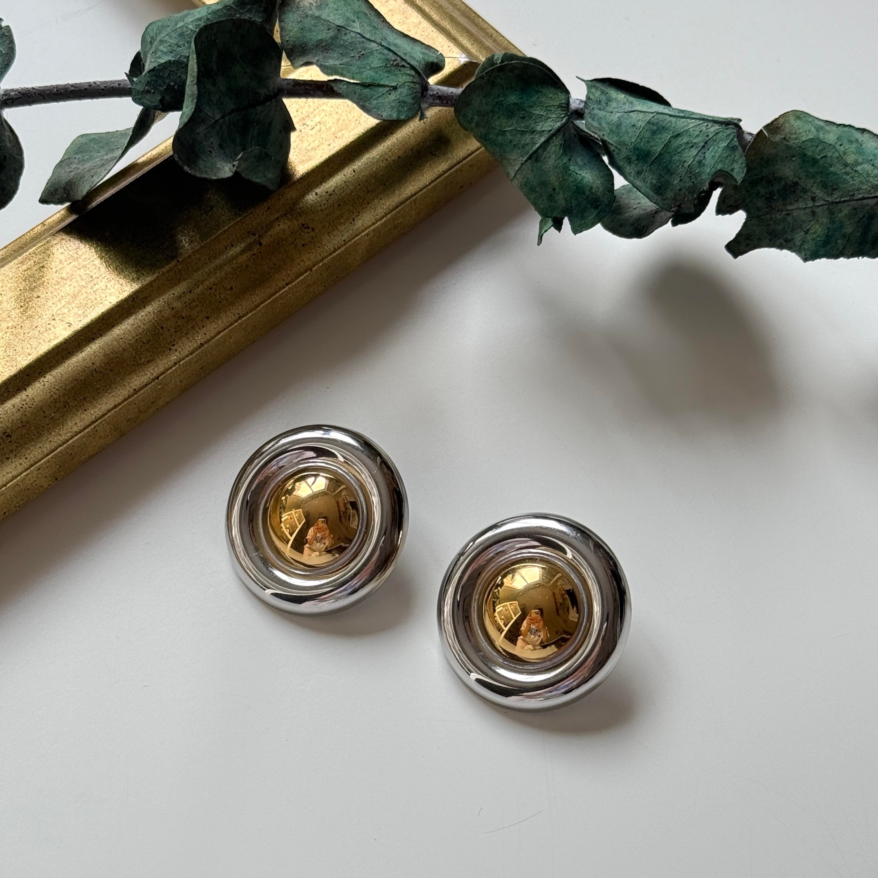 Çelik Mix Oval Küpe