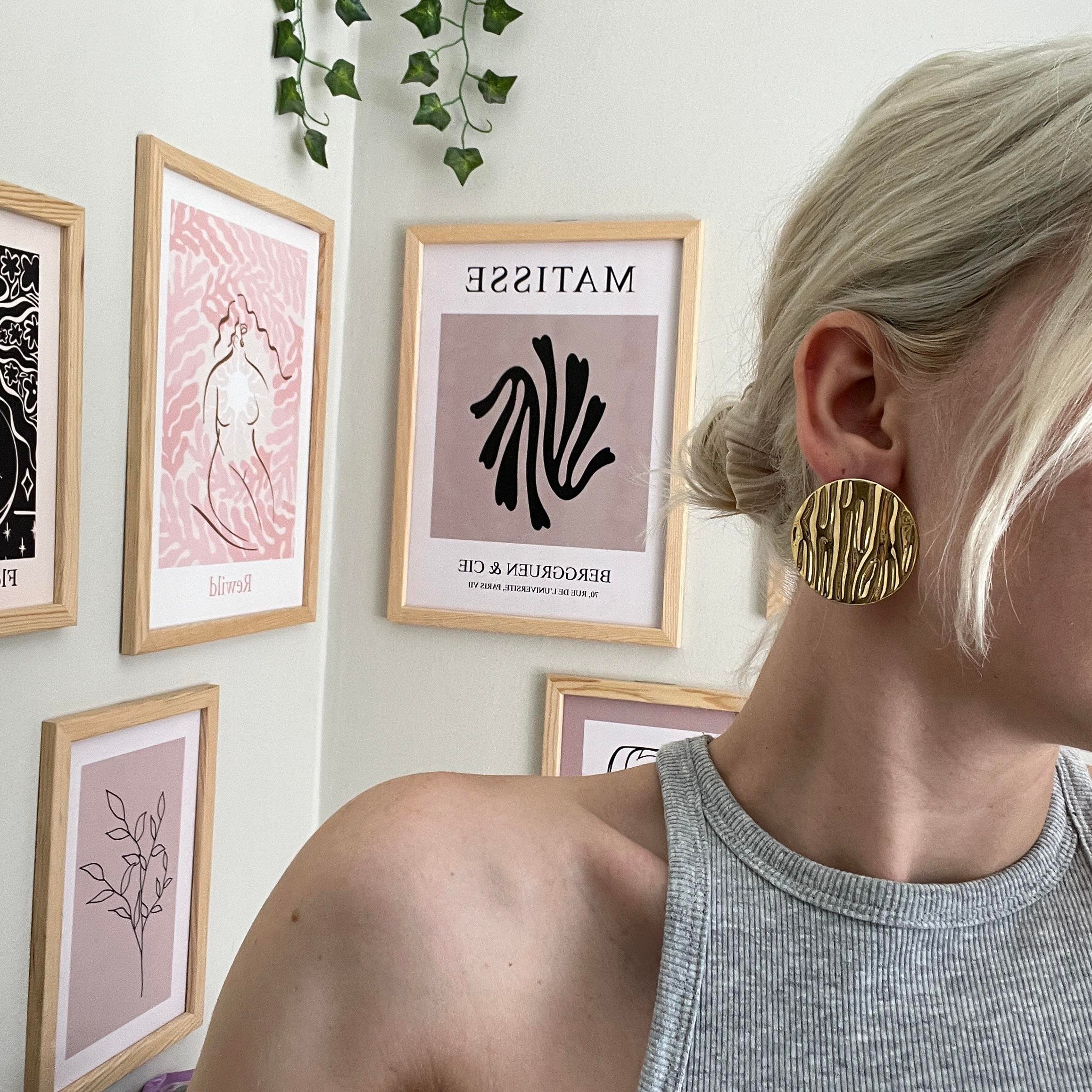 Çelik Oval Dalgalı Küpe