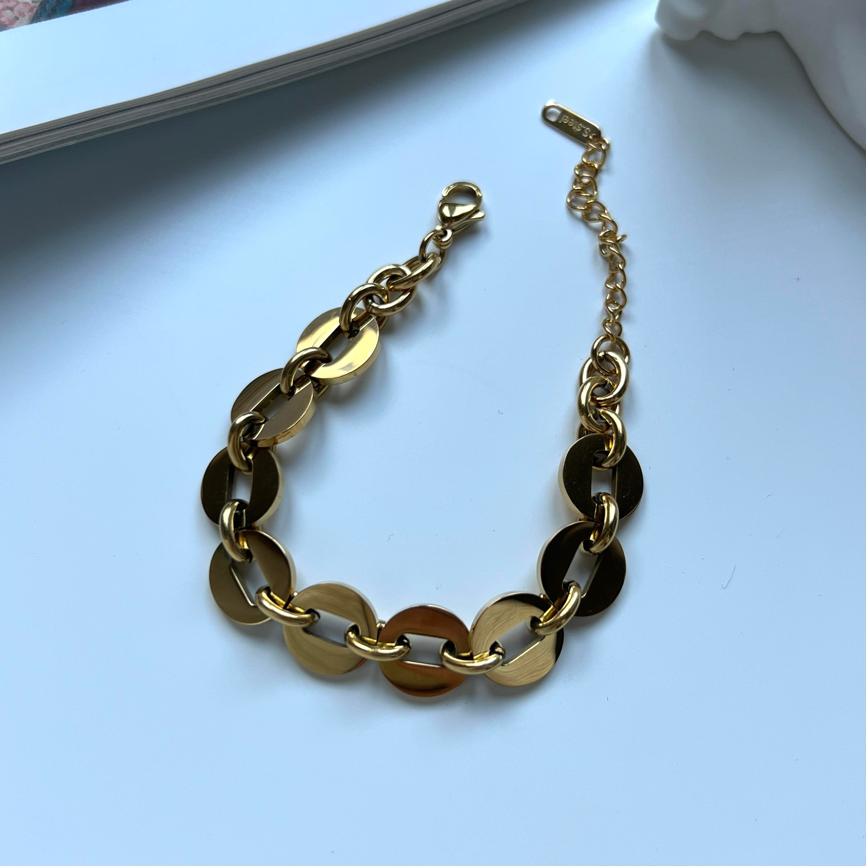 Çelik Plaka Yuvarlak Bileklik